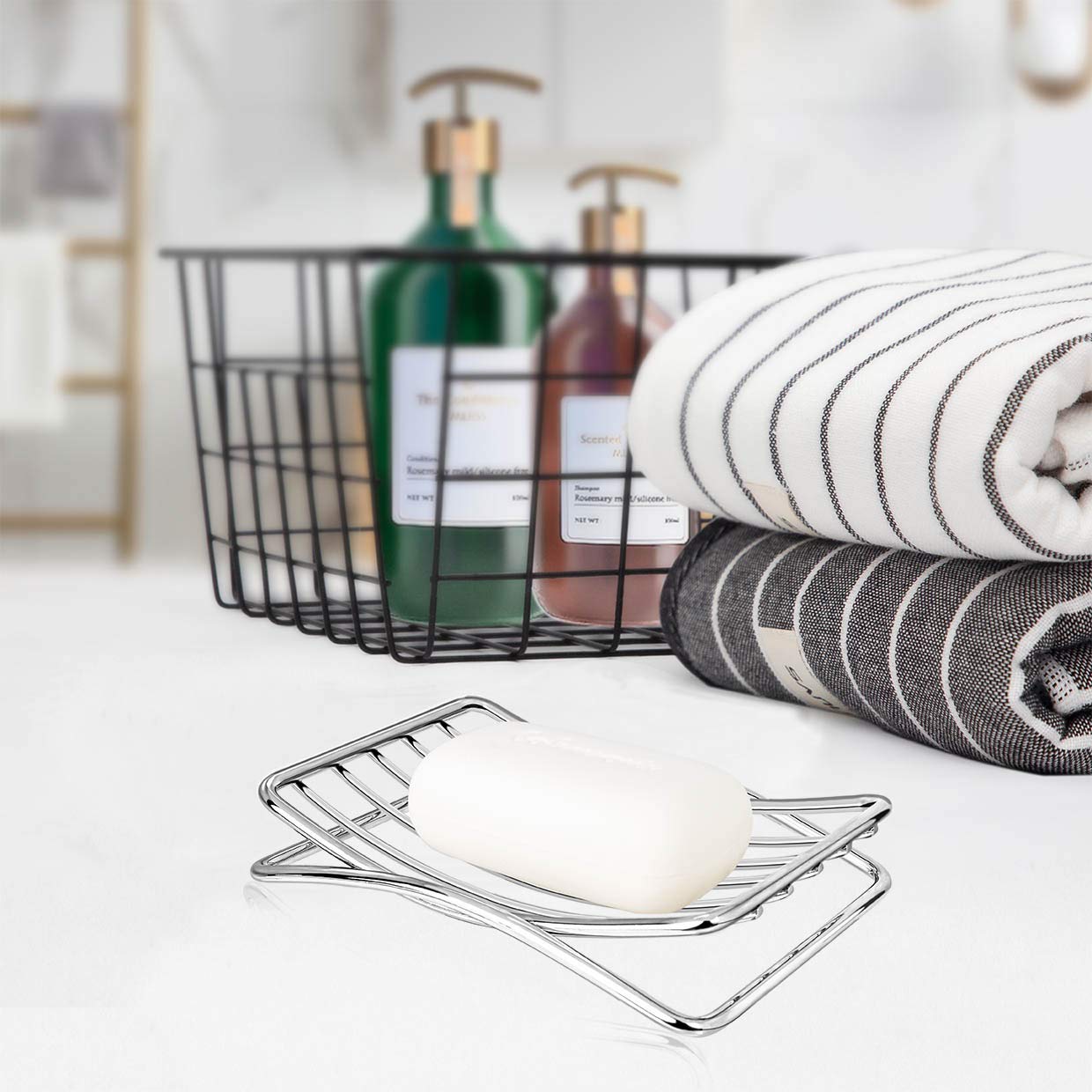 Soap Dish Stainless Steel Bar Soap Holder for Shower Bathroom