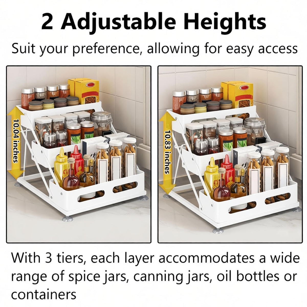 3 Tier Foldable Spice Rack