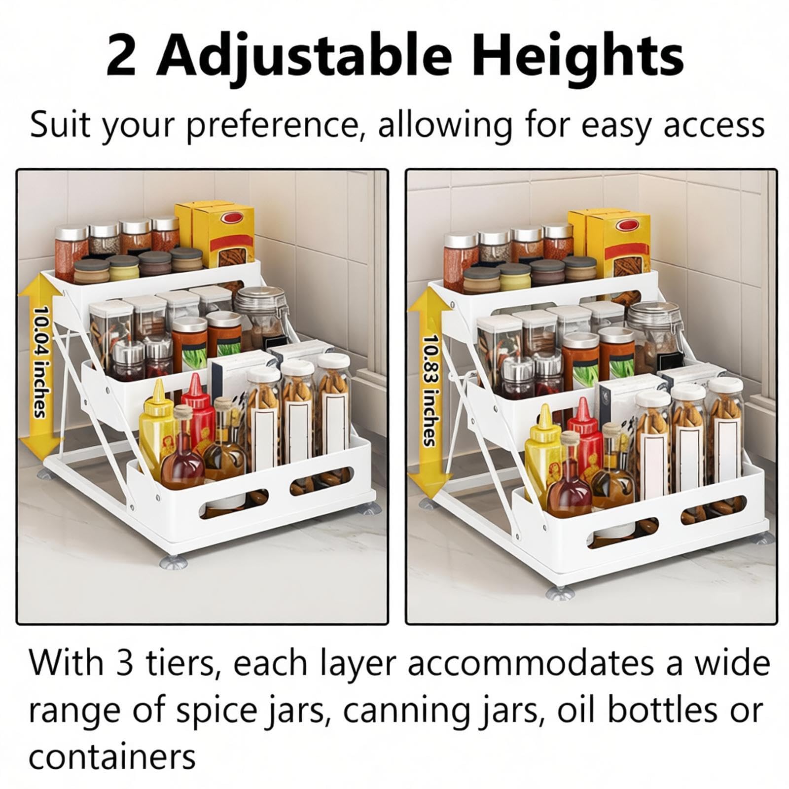 3 Tier Foldable Spice Rack