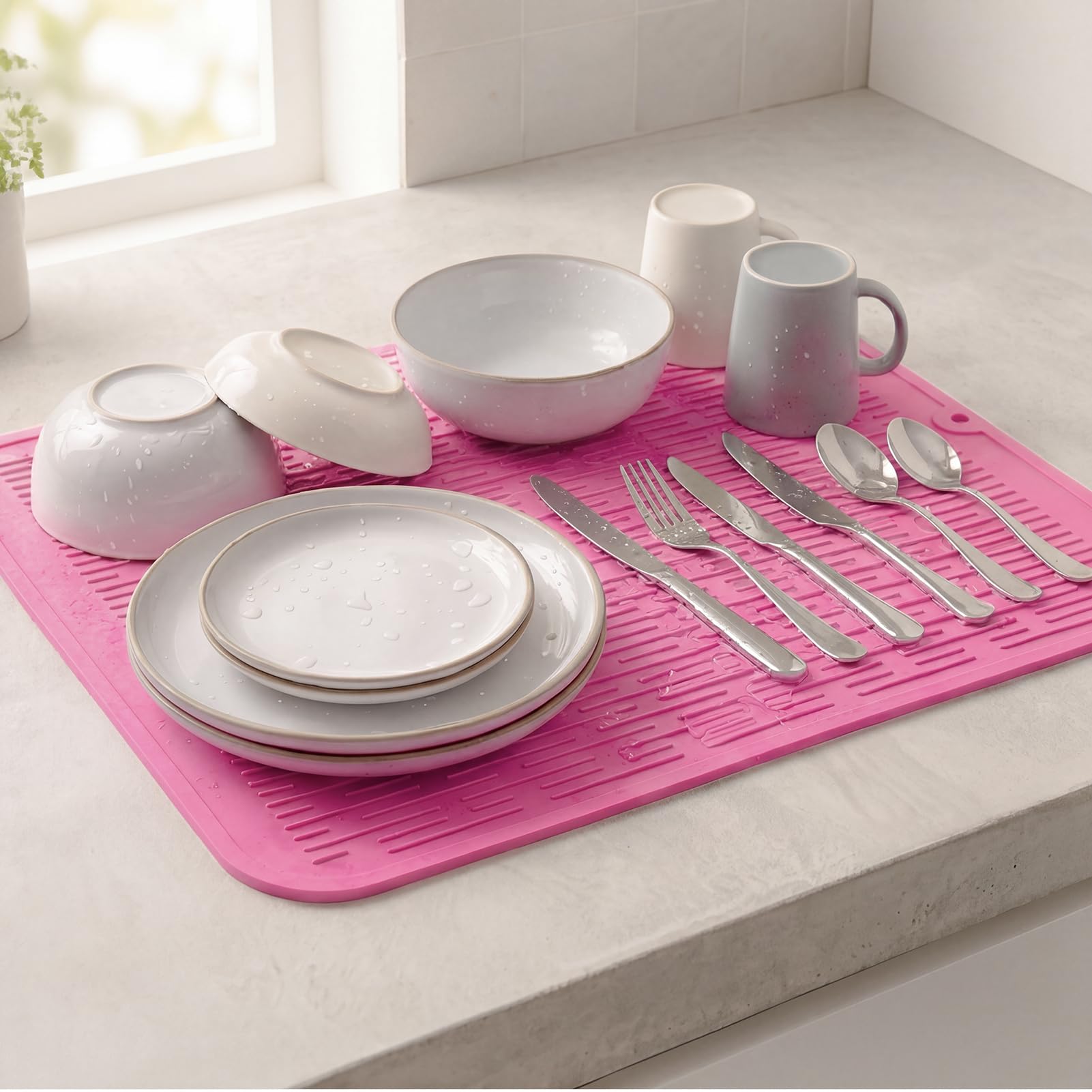 Silicone Dish Drying Mat for Multiple Usage