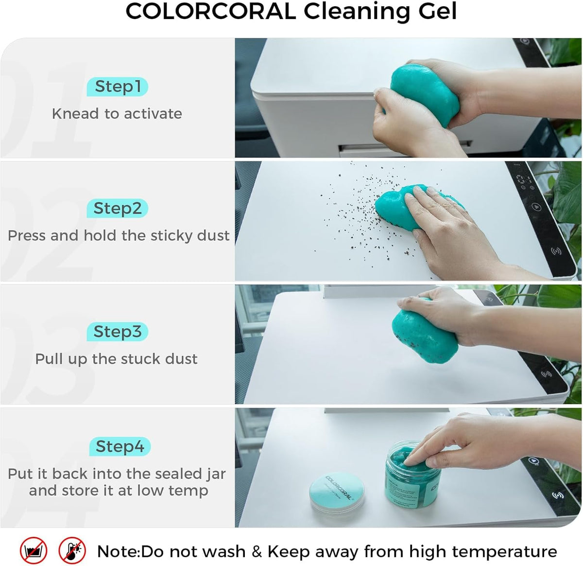 Keyboard Cleaning Gel Dust Cleaner Slime Car Clean Putty 2Pack (2 Count)