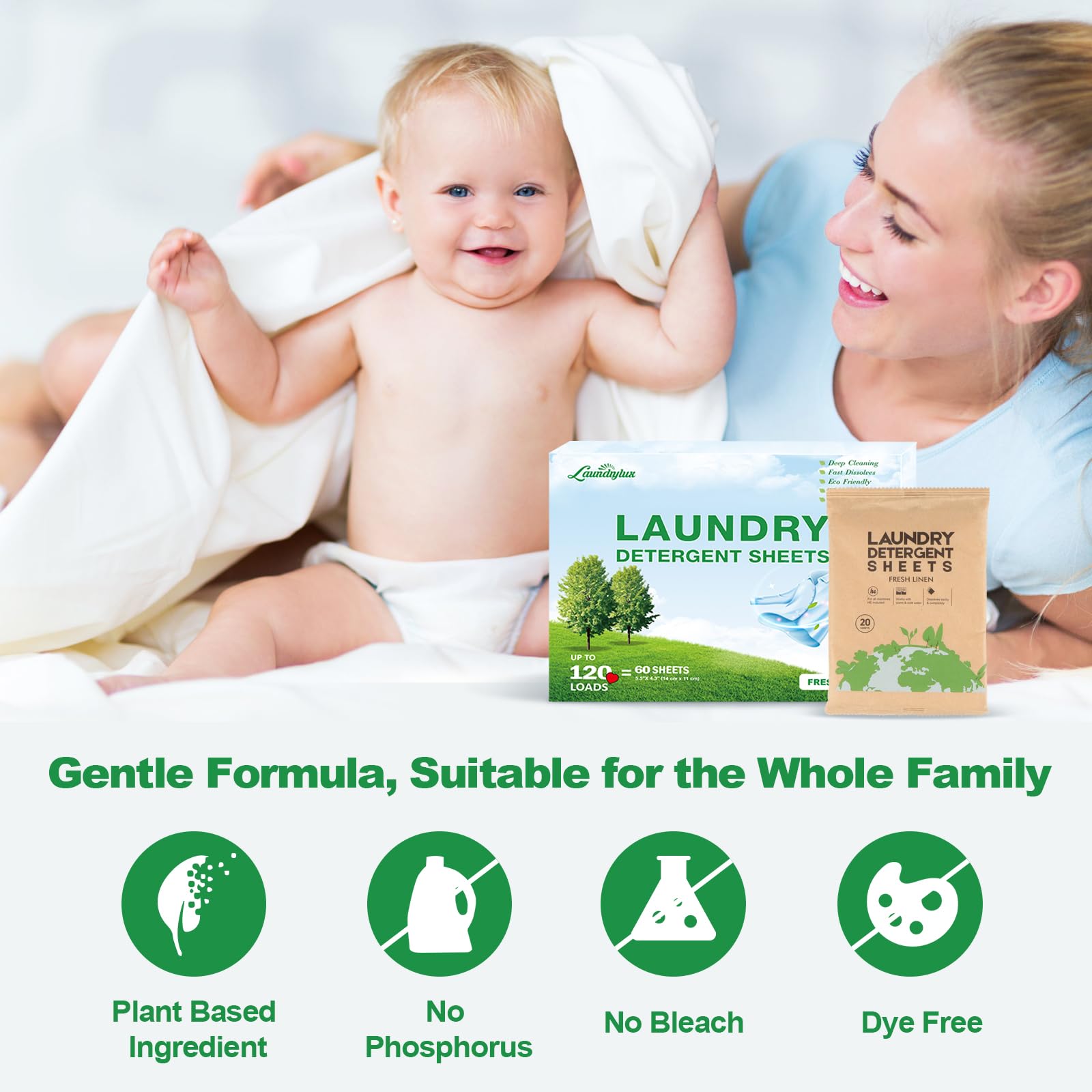 Laundry Detergent Sheet (60 Count)