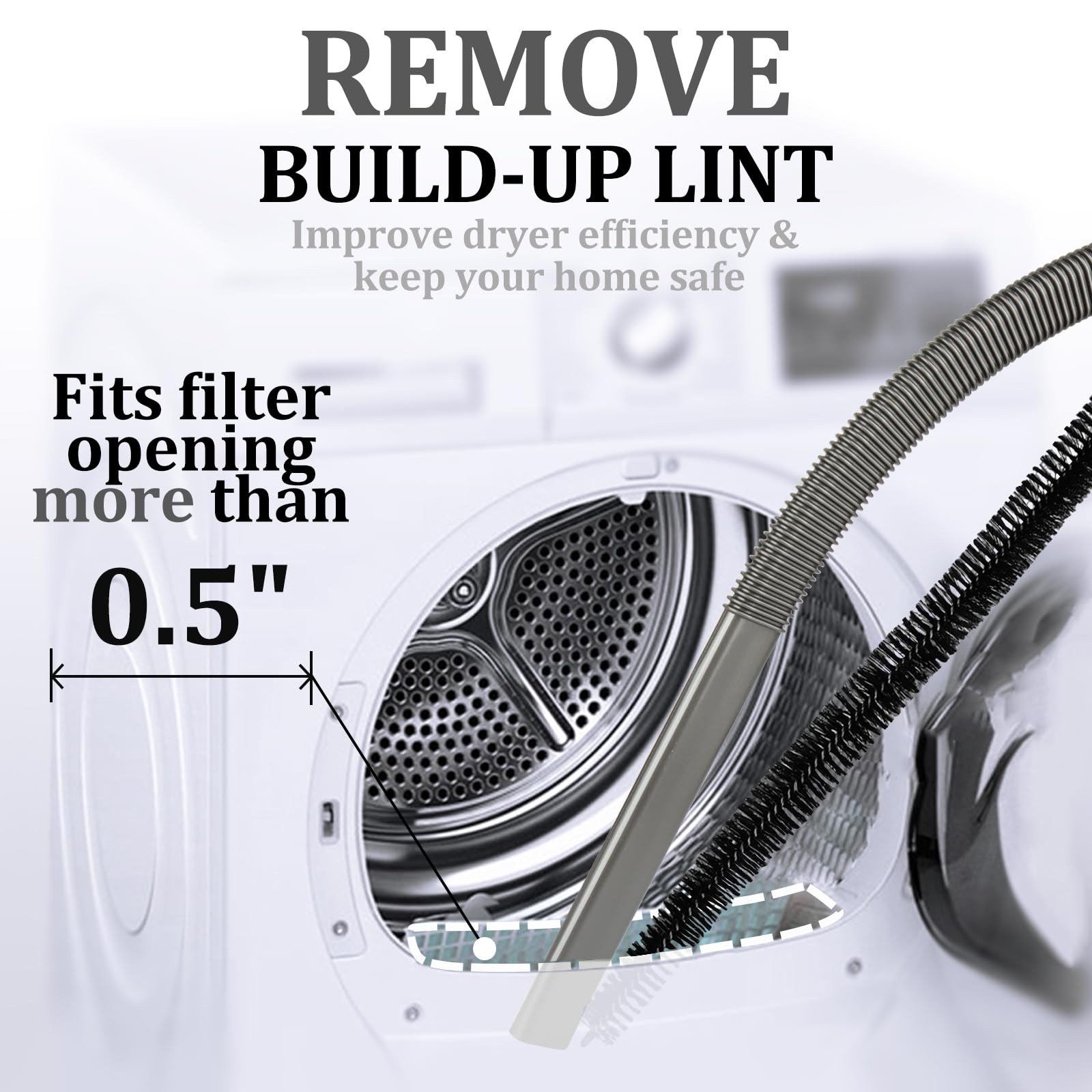 Dryer Vent Cleaner Kit for Dyson Gen5 V15 V15s V12 V11 V10 V9 V8 V7 Lint Vacuum Atttachments Detect Absolute Cyclone Outsize Slim Vacuum Cleaner Crevice Flexible Dryer Lint Remove Tool