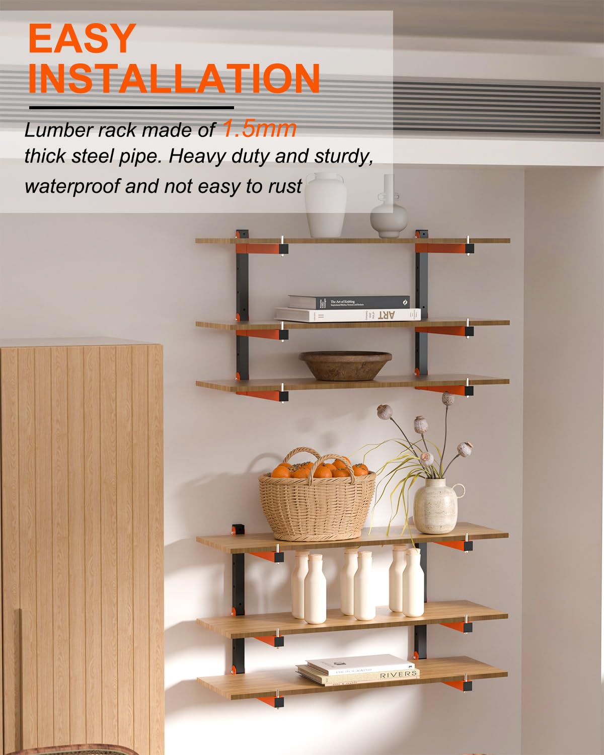 Lumber Storage Rack Wall (6 Count)