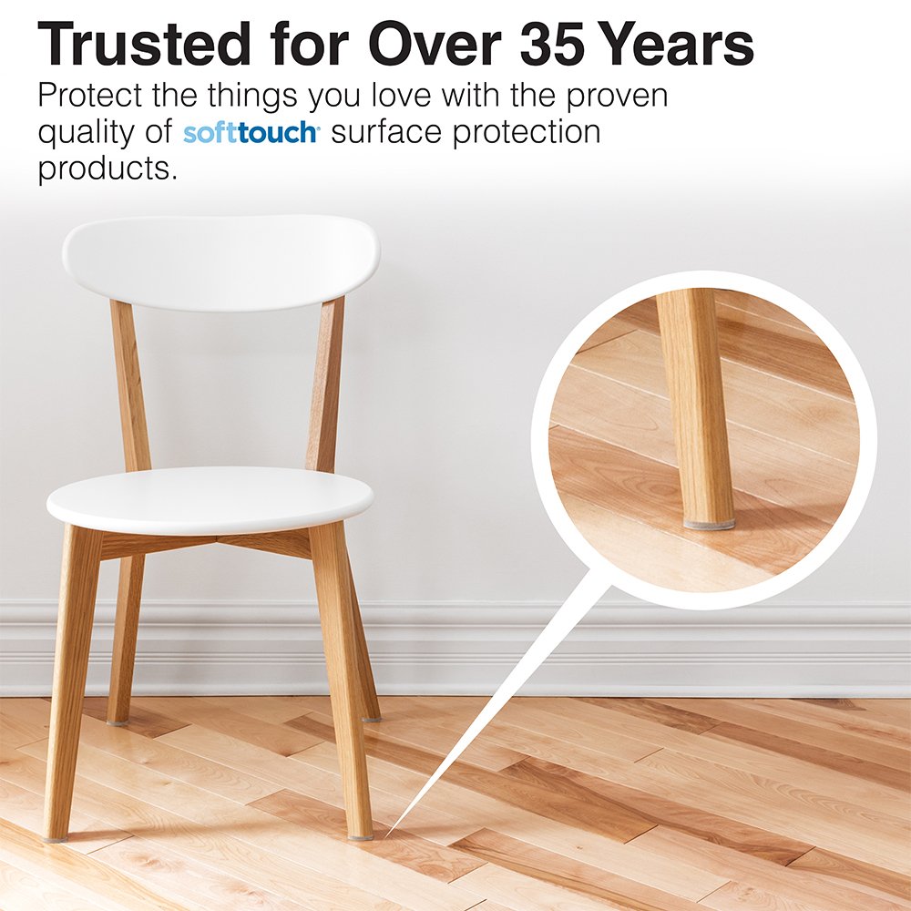 4713295N Heavy Duty 2 Inch Felt Furniture Pads to Protect Hardwood Floors from Scratches (6 Count)