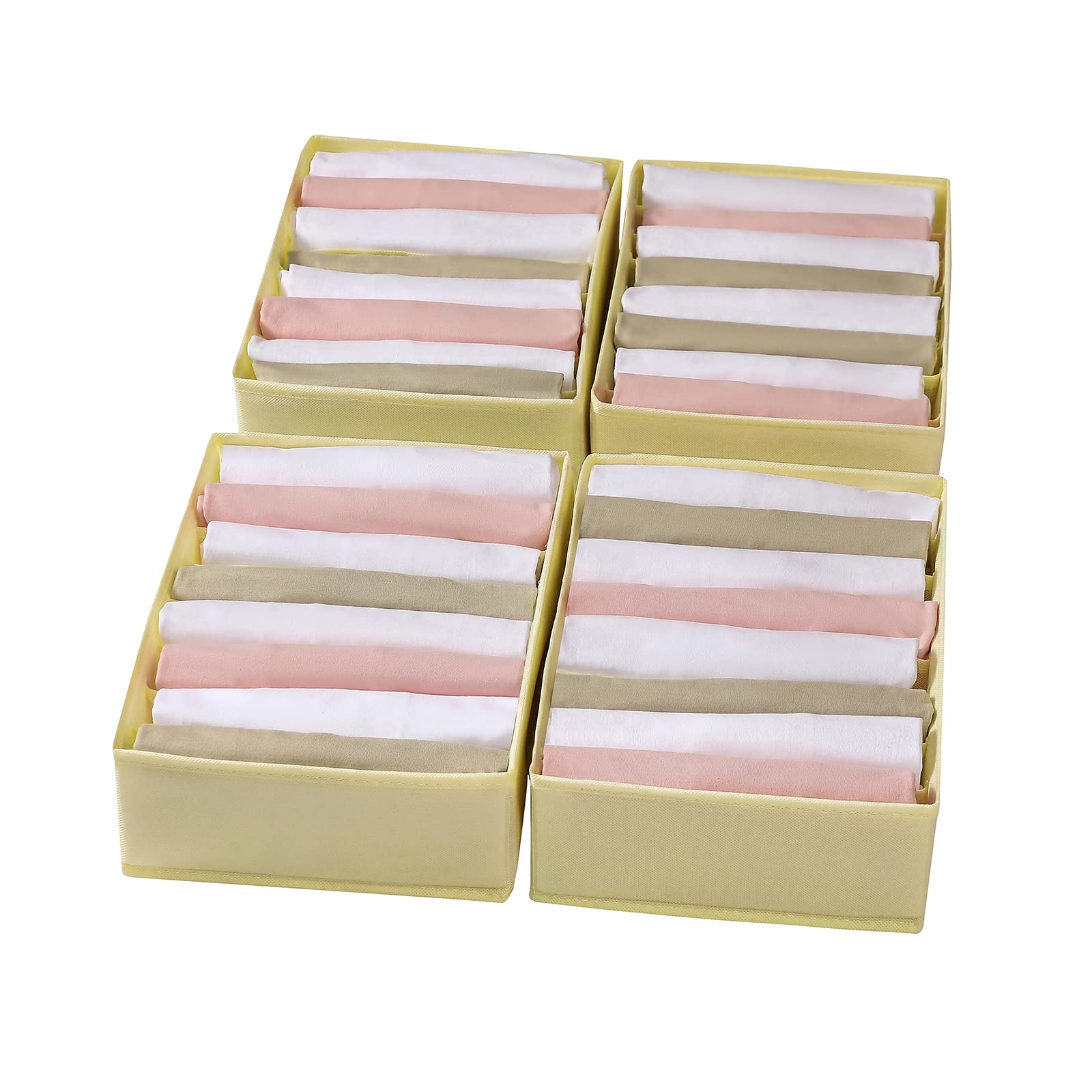 4 Packs T shirt Drawer Organizers for Clothing (4 Count)