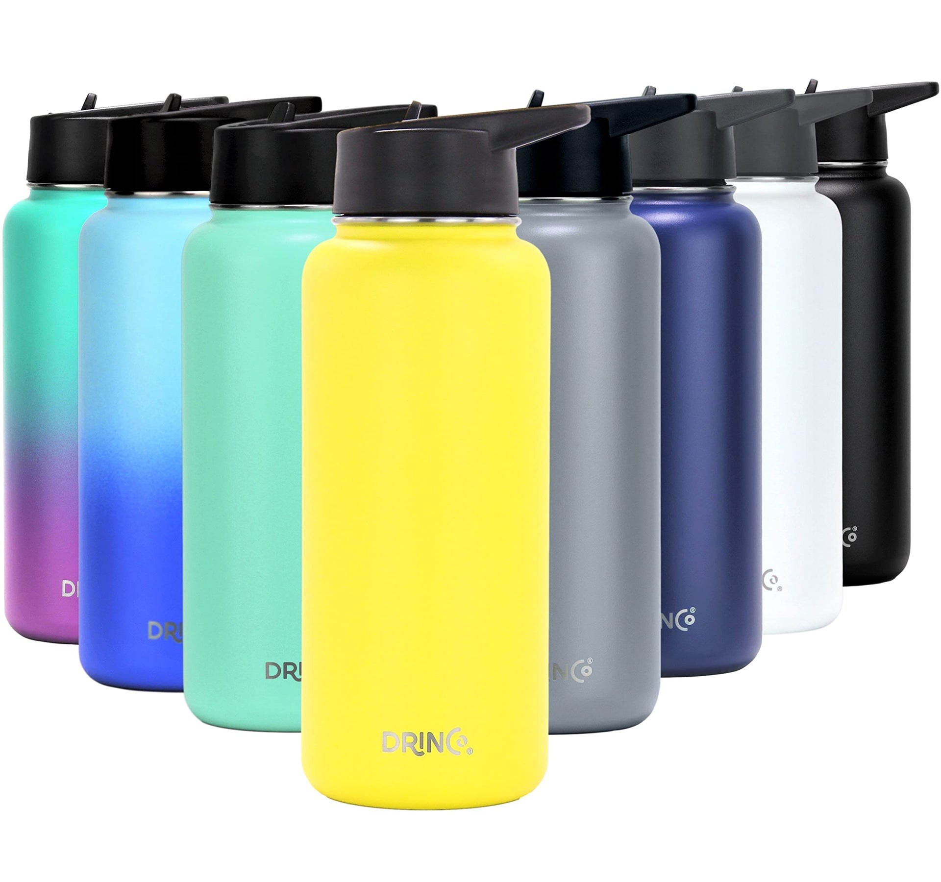 Stainless Steel Water Bottle Spout Lid Vacuum Insulated Double Wall Water Bottle Wide Mouth