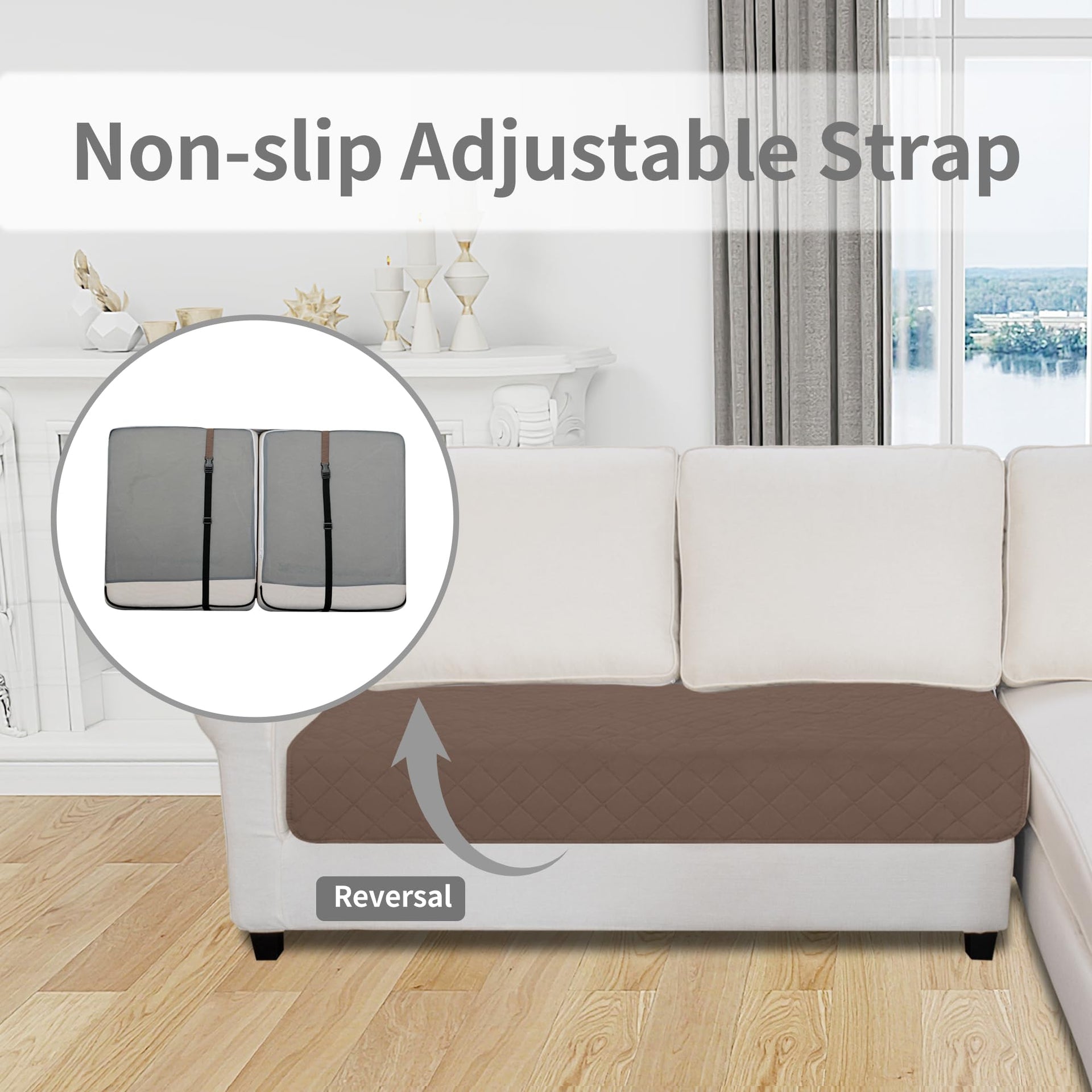 Sectional Couch Covers for Dogs L Shape Sofa Cover Reversible Sofa Slipcover Chaise Lounge Cover Furniture Protector Cover for Pets Dog Cat