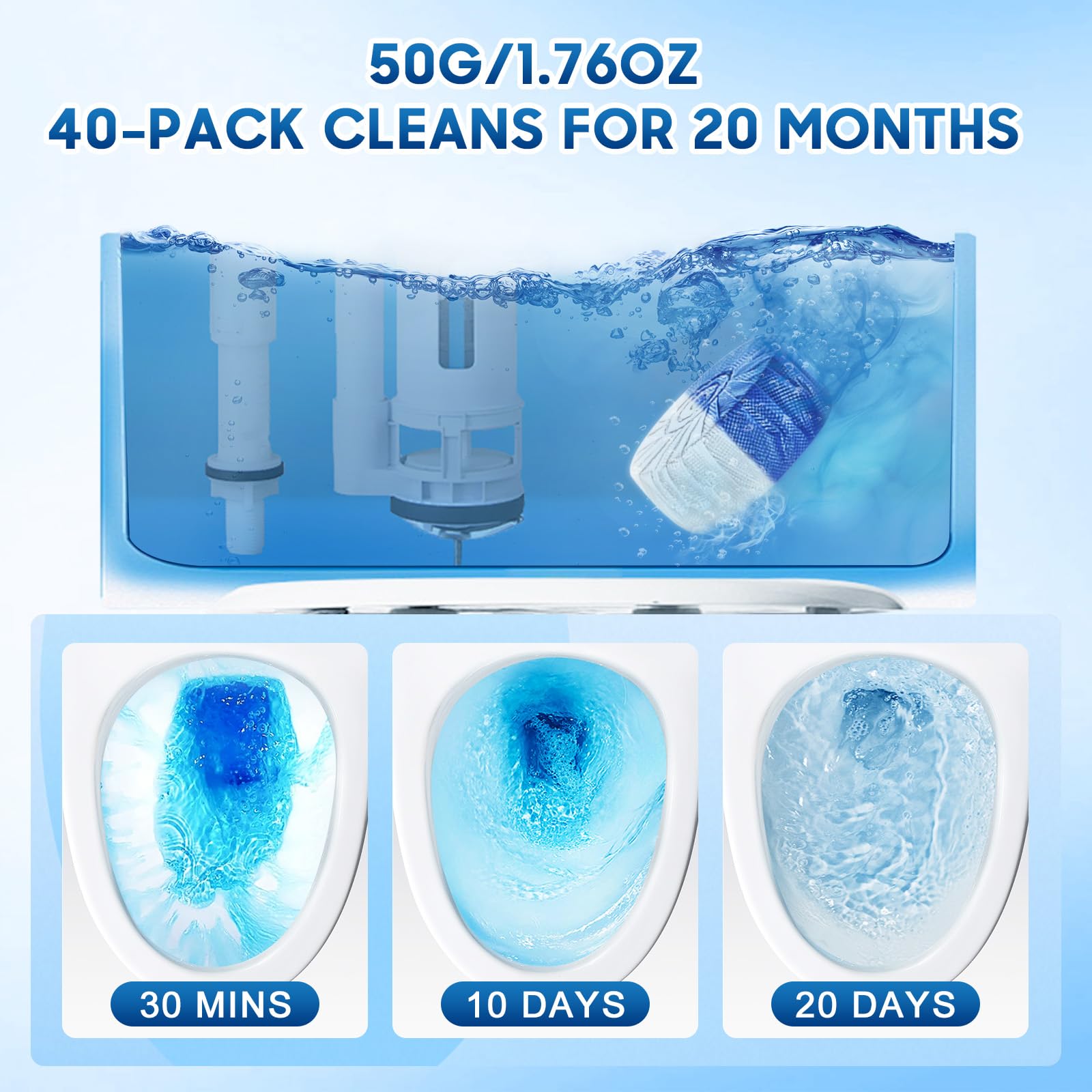 Toilet Bowl Cleaners 40 PACK (40 Count)