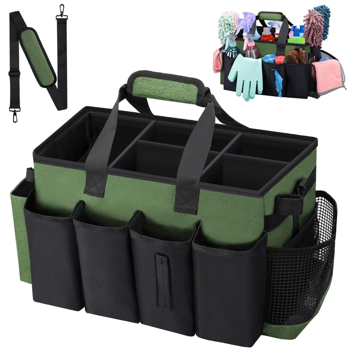 Wearable Large Cleaning Caddy Bag for Housekeepers