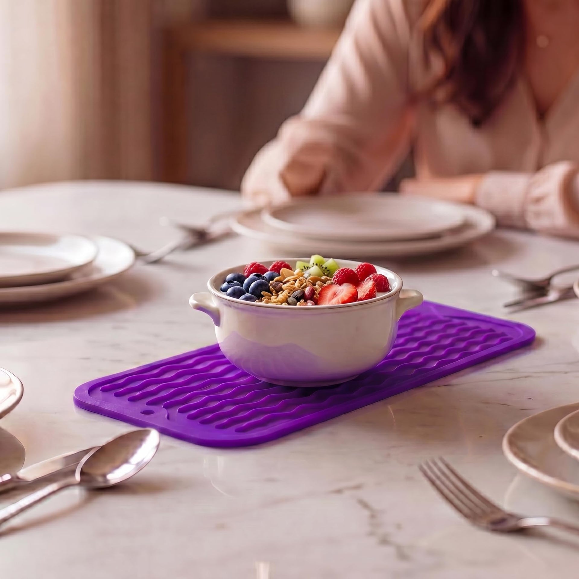 Silicone Dish Drying Mat for Multiple Usage