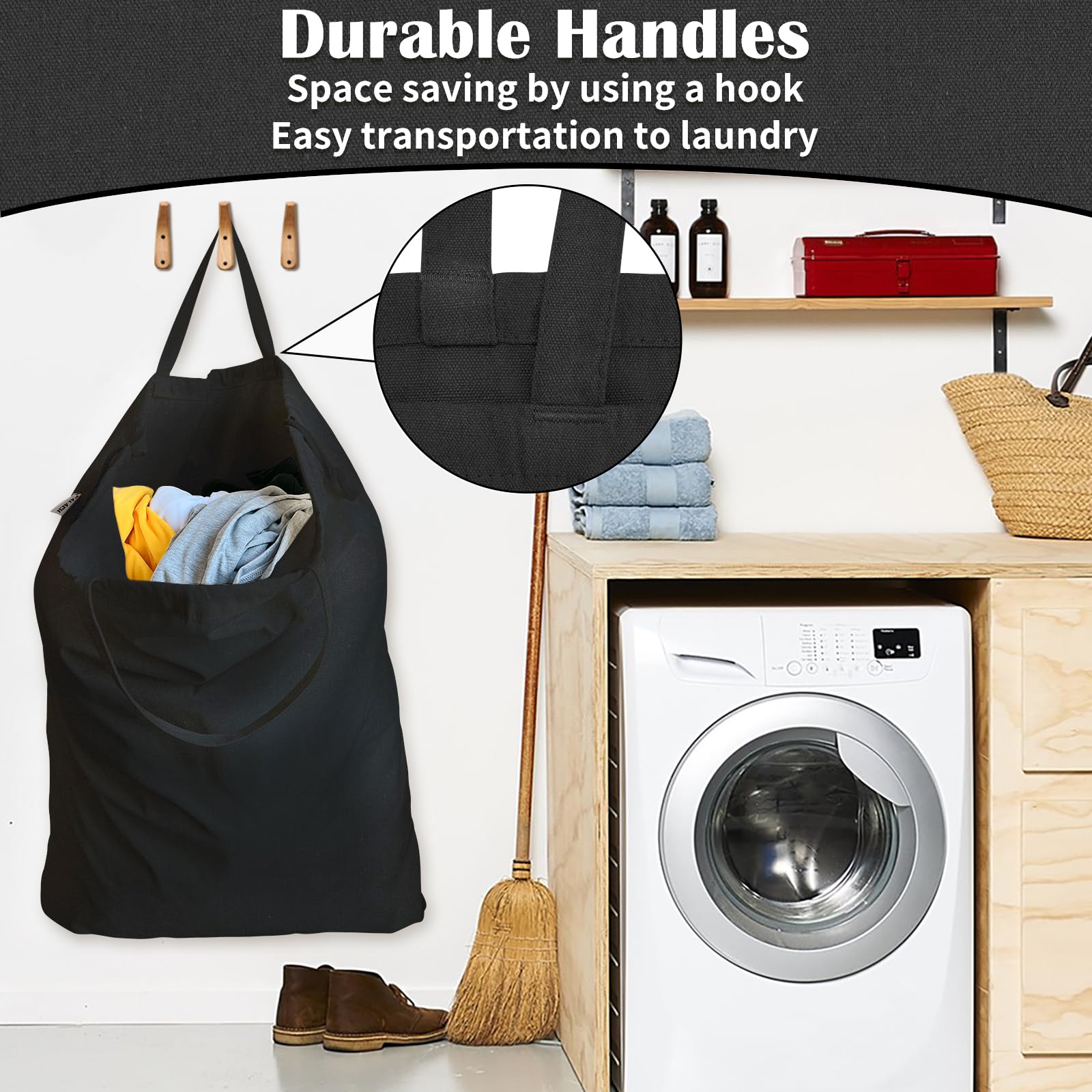 Canvas Laundry Bag 33"Wx 35"H
