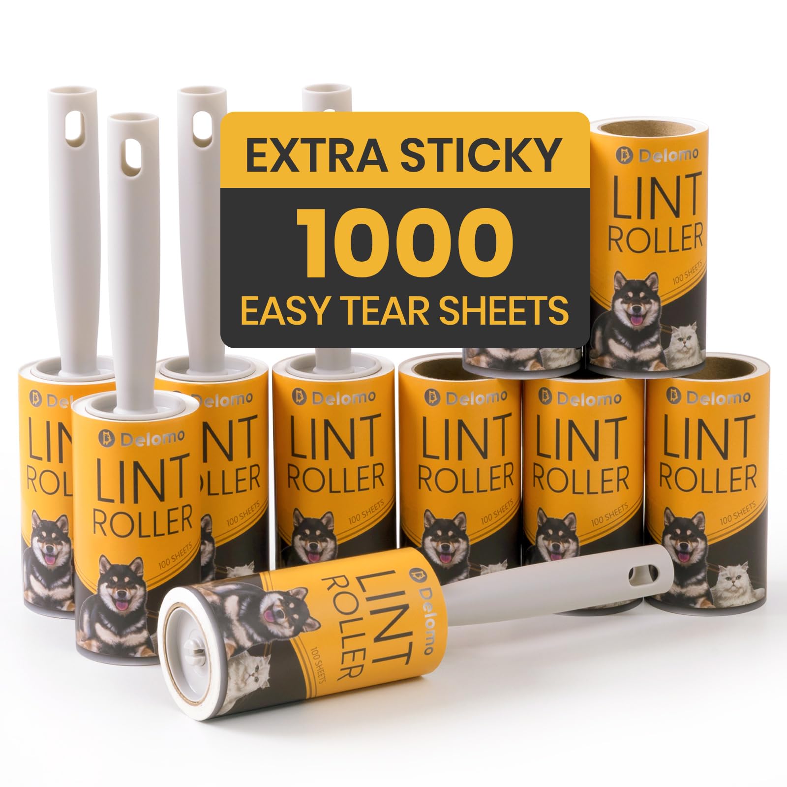 Lint Roller for Pet Hair Extra Sticky (1000 Count)