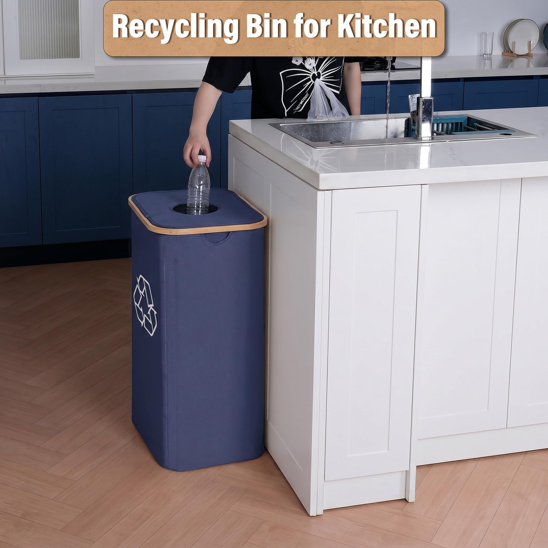 Recycling Bin for Kitchen 26 Gallon