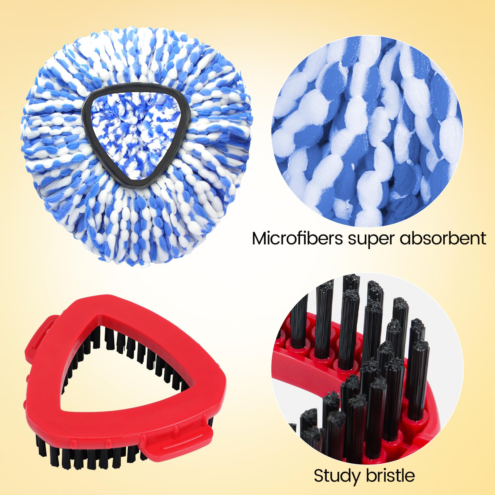 Mop Heads Replacements for OCedar RinseClean 2 Tank Spin Mop System