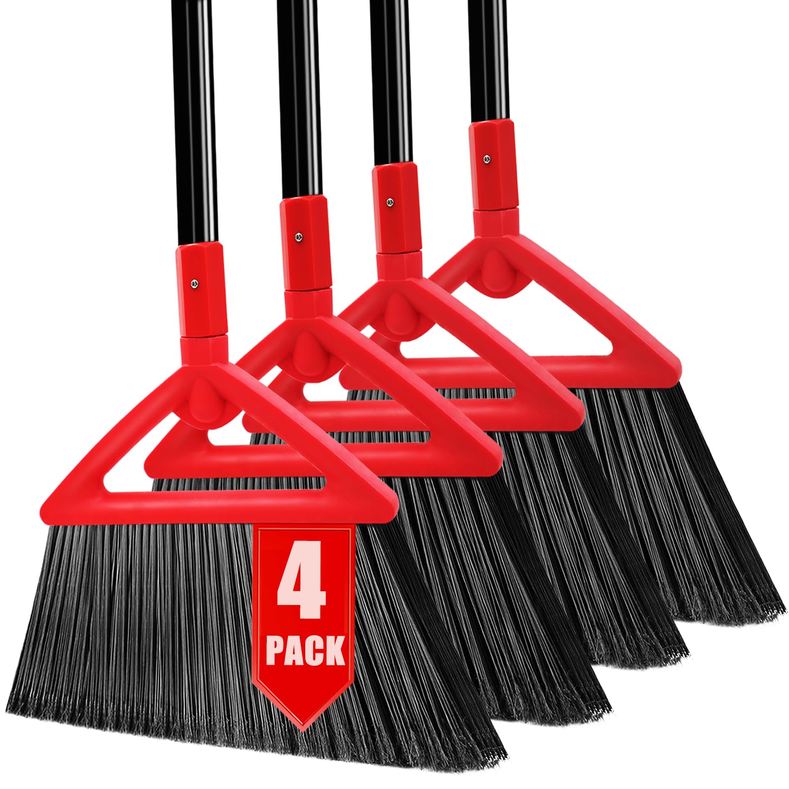 Heavy Duty Broom of Outdoor and Indoor (4 Count)