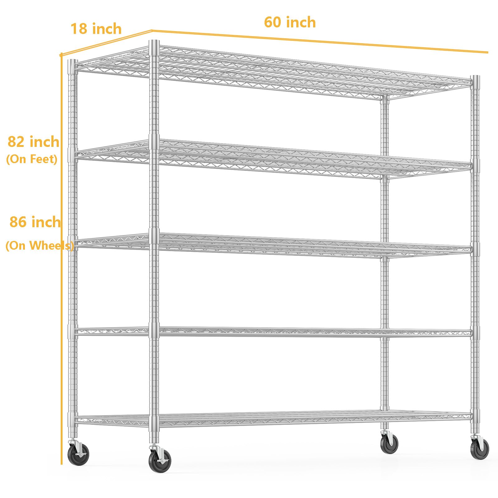 Storage Shelves with Wheels
