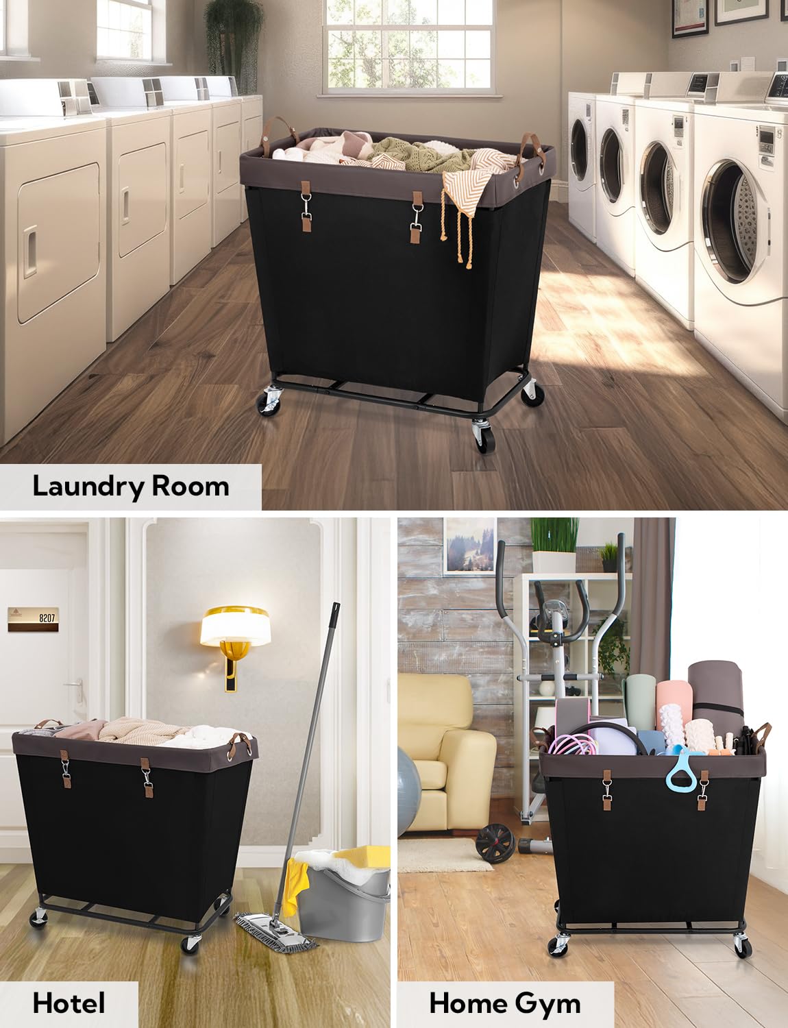 320L Laundry Basket with Wheels