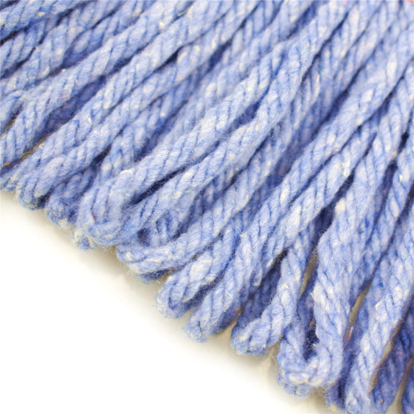 String Mop Heads Replacement Heavy Duty Commercial Grade Blue Cotton Looped End Wet Industrial Cleaning Mop Head Refills (4 Count) - ModHome Supplies