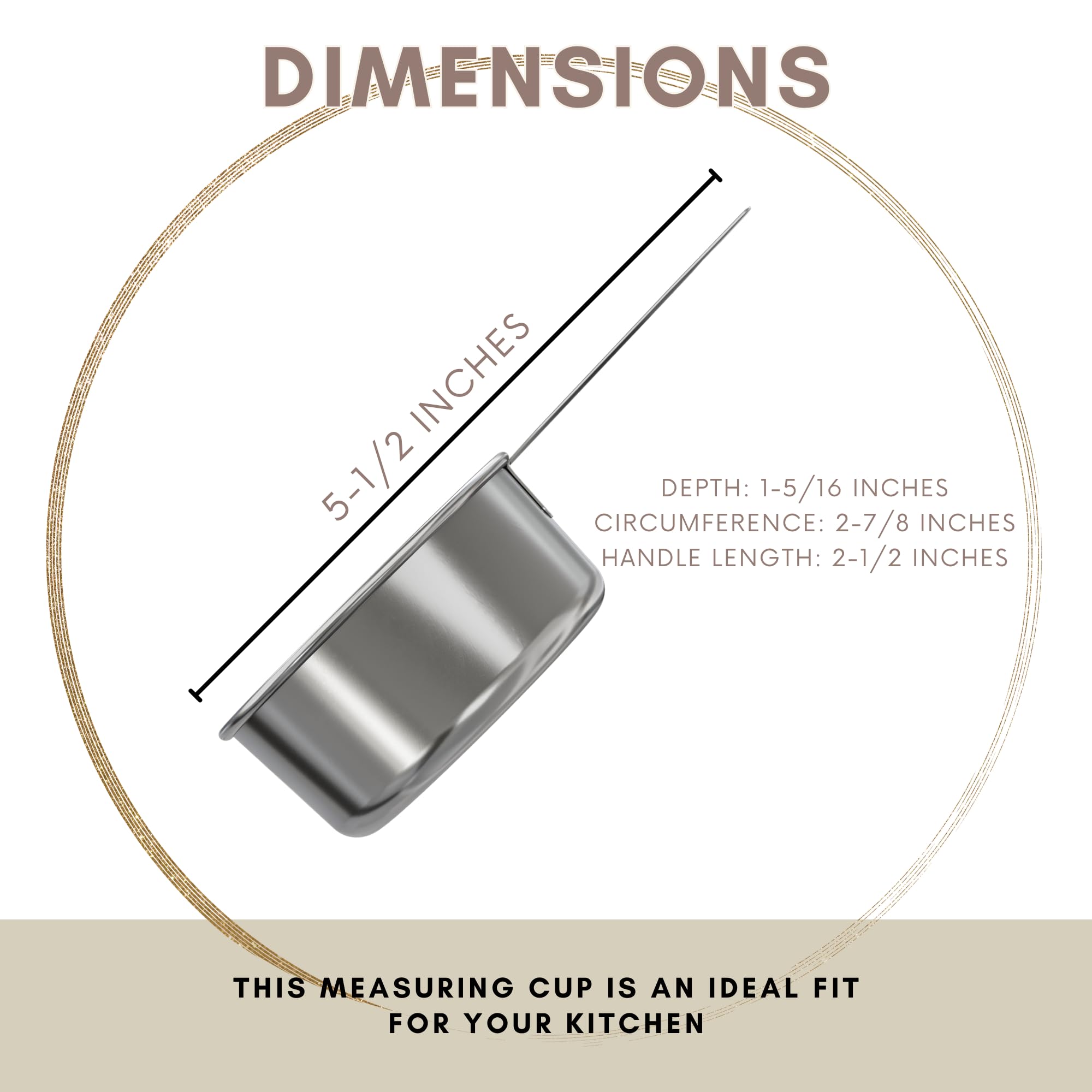 1 2 Cup Stainless Steel Measuring Cup