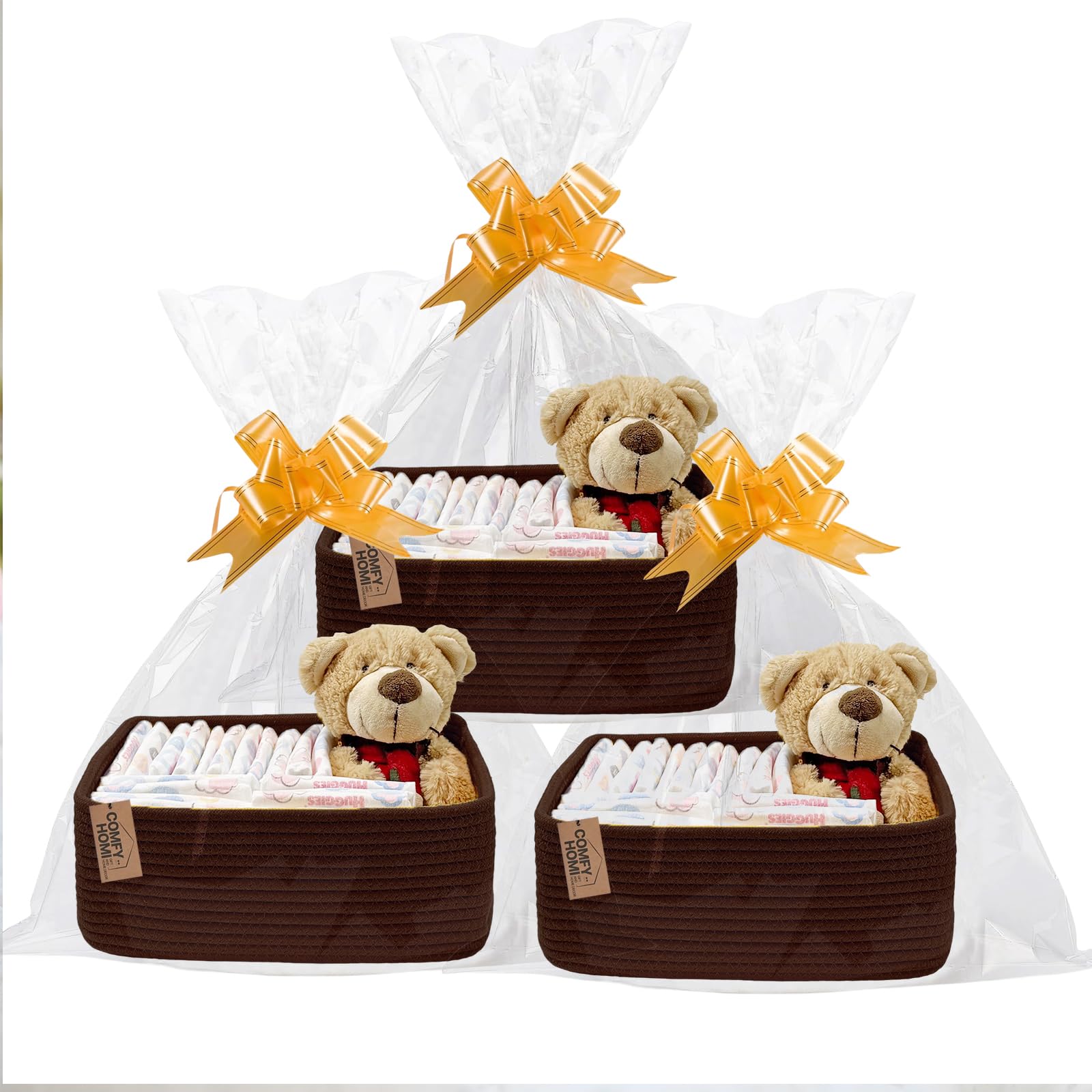COMFY HOMI 11.5"x7.5"x4.7" Storage Baskets for Organizing (3 Count)