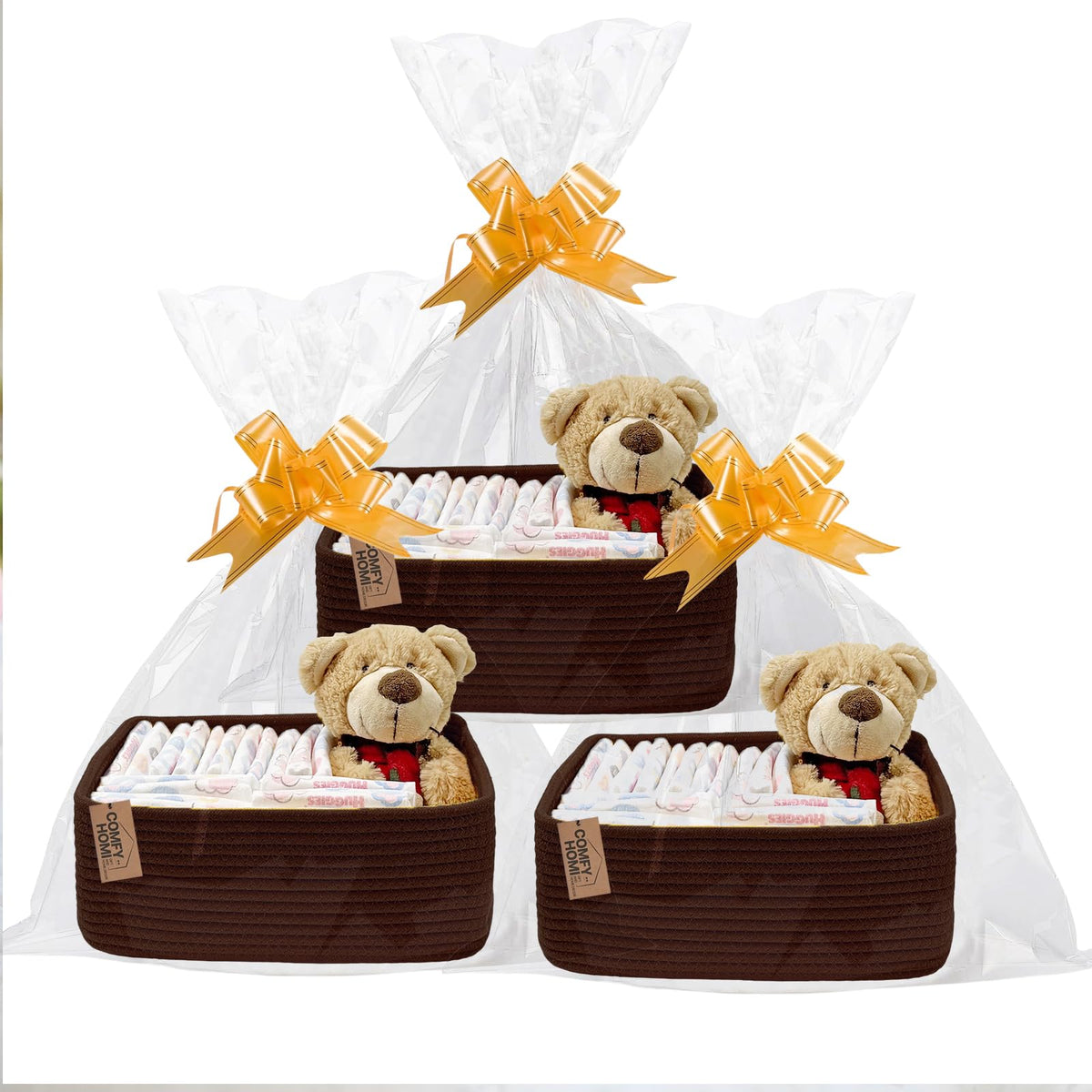 13" x 8.5" x 5.1" Storage Baskets for Organizing (3 Count)