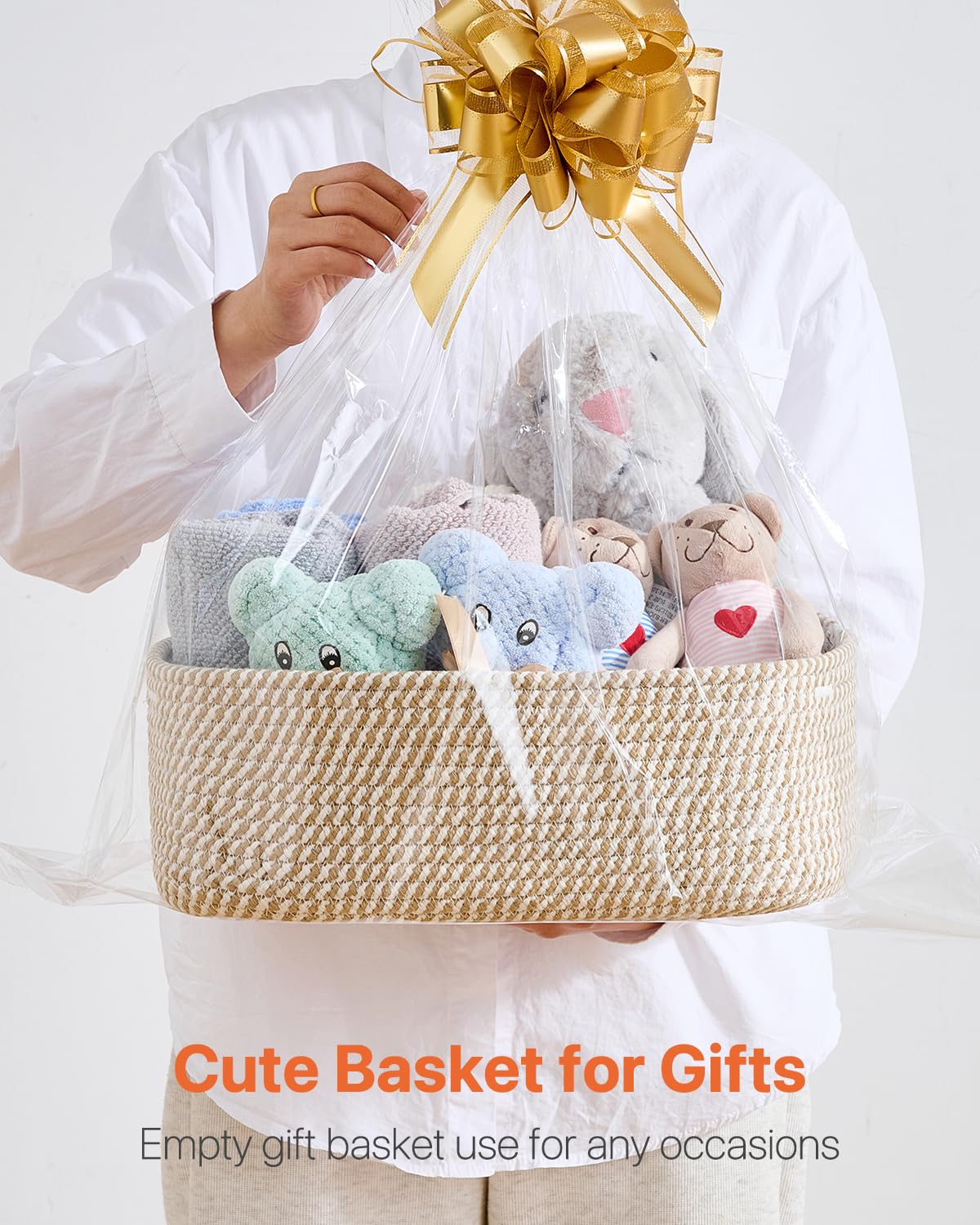 Small Woven Storage Basket for Organizing (3 Count)