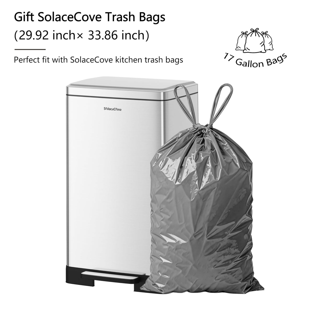 18 Gallon Kitchen Trash Can with Lid