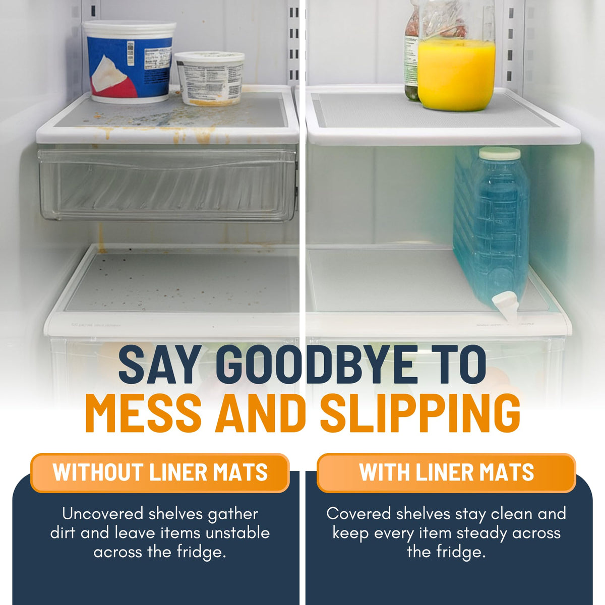 Refrigerator Liners for Shelves (11.2 Sq Ft)