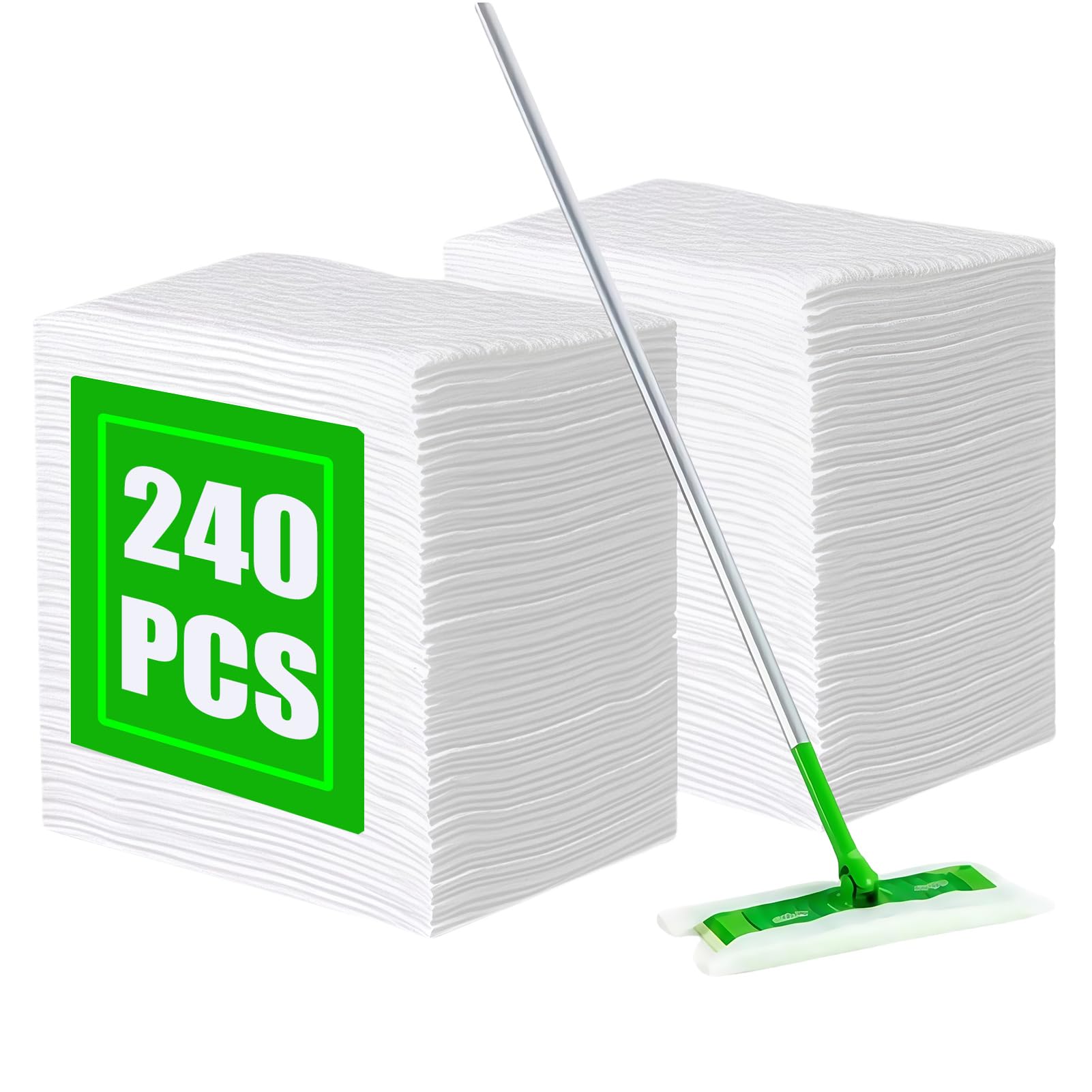 Dry Pads Refills 240 Count Dry Mop Refills for Floor Mopping and Cleaning