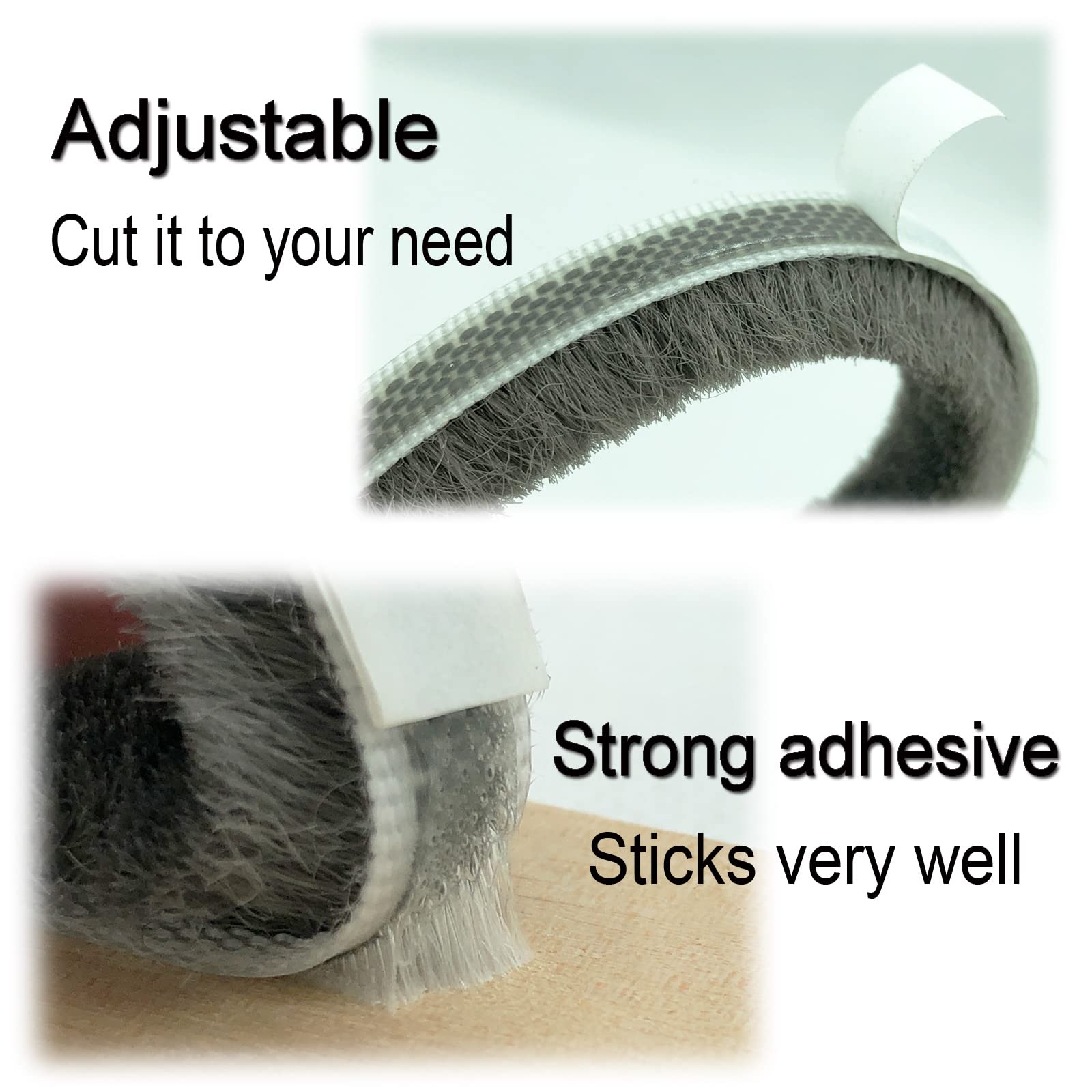Door Sealers for Door Frame Felt Pile Weatherstripping for Sliding Window