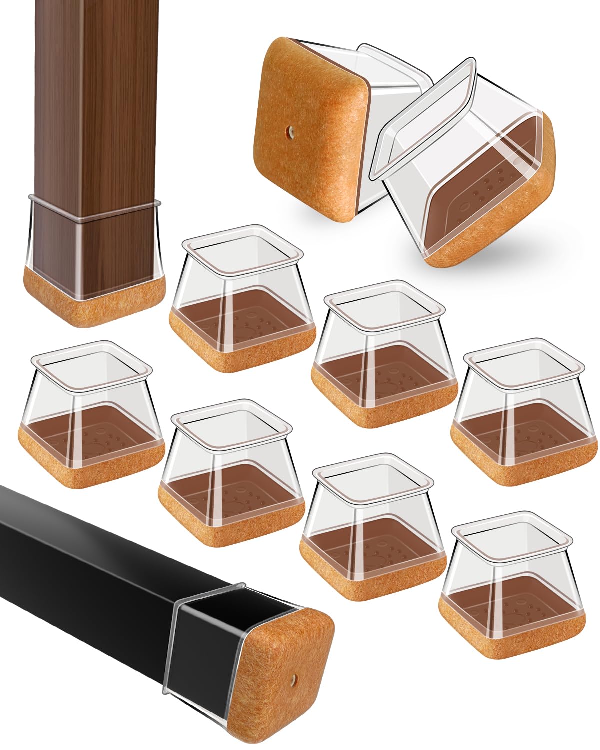 20 Pcs Chair Leg Floor Protectors Fit Diameter (20 Count)