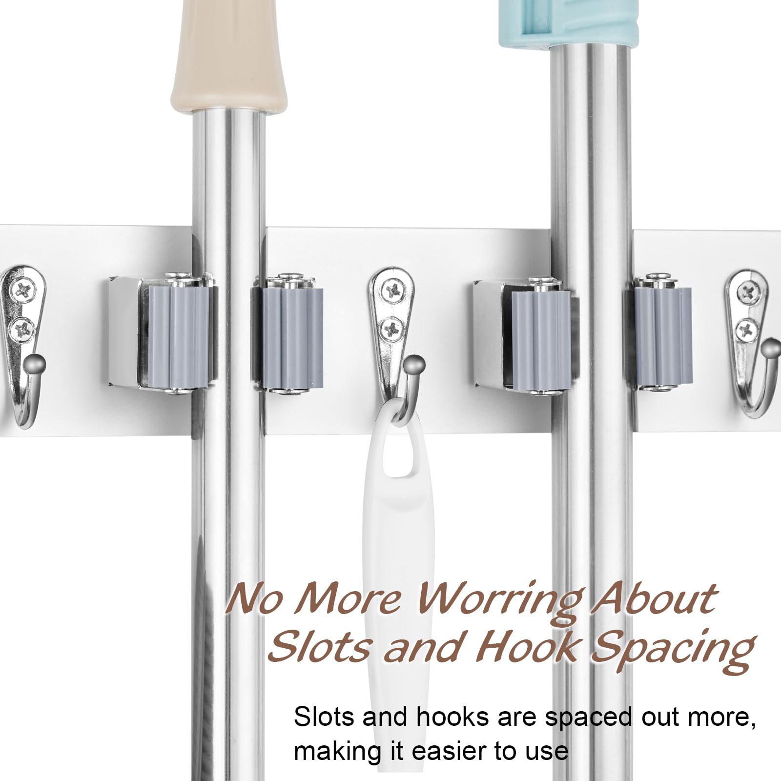 Mop and Broom Holder Wall Mount
