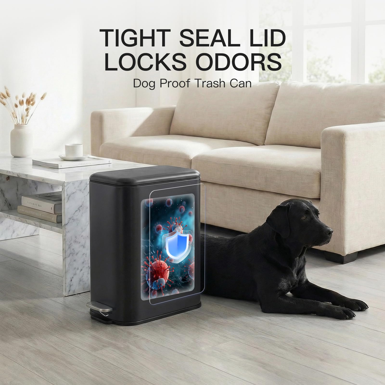 3.2 Gallon Bathroom Trash Can