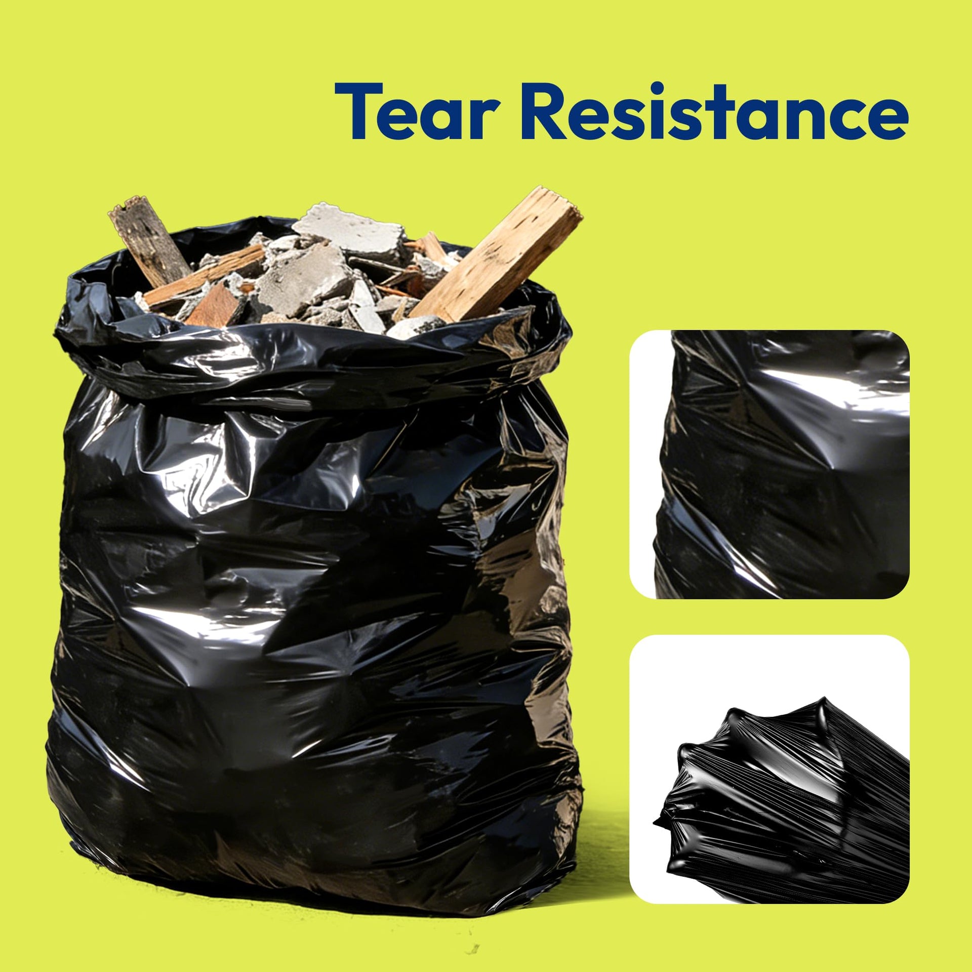 Heavy Duty Contractor Trash Bags 55 Gallon 30 Count