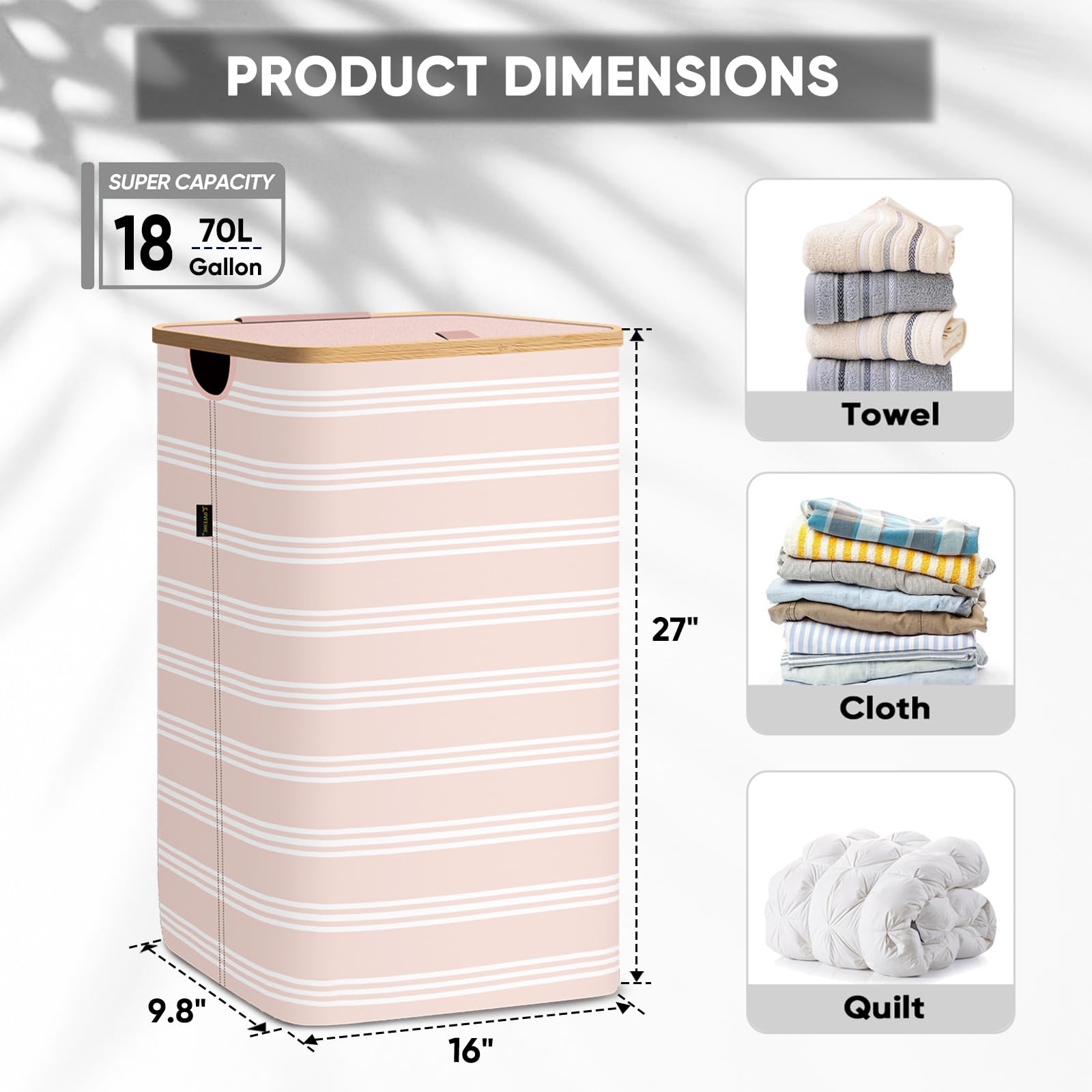 Laundry Hamper with Lid