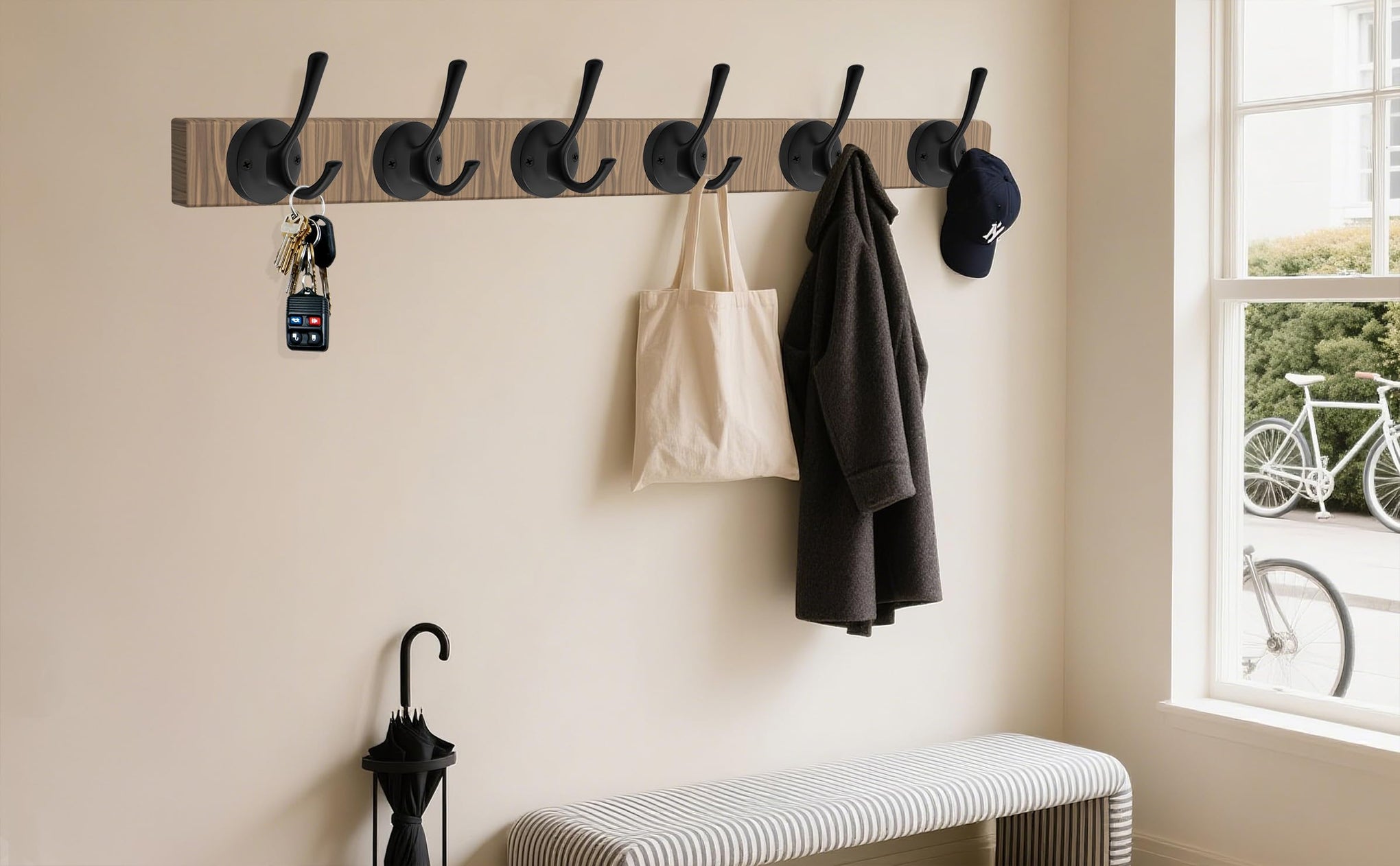 Matte Black Wall Hooks