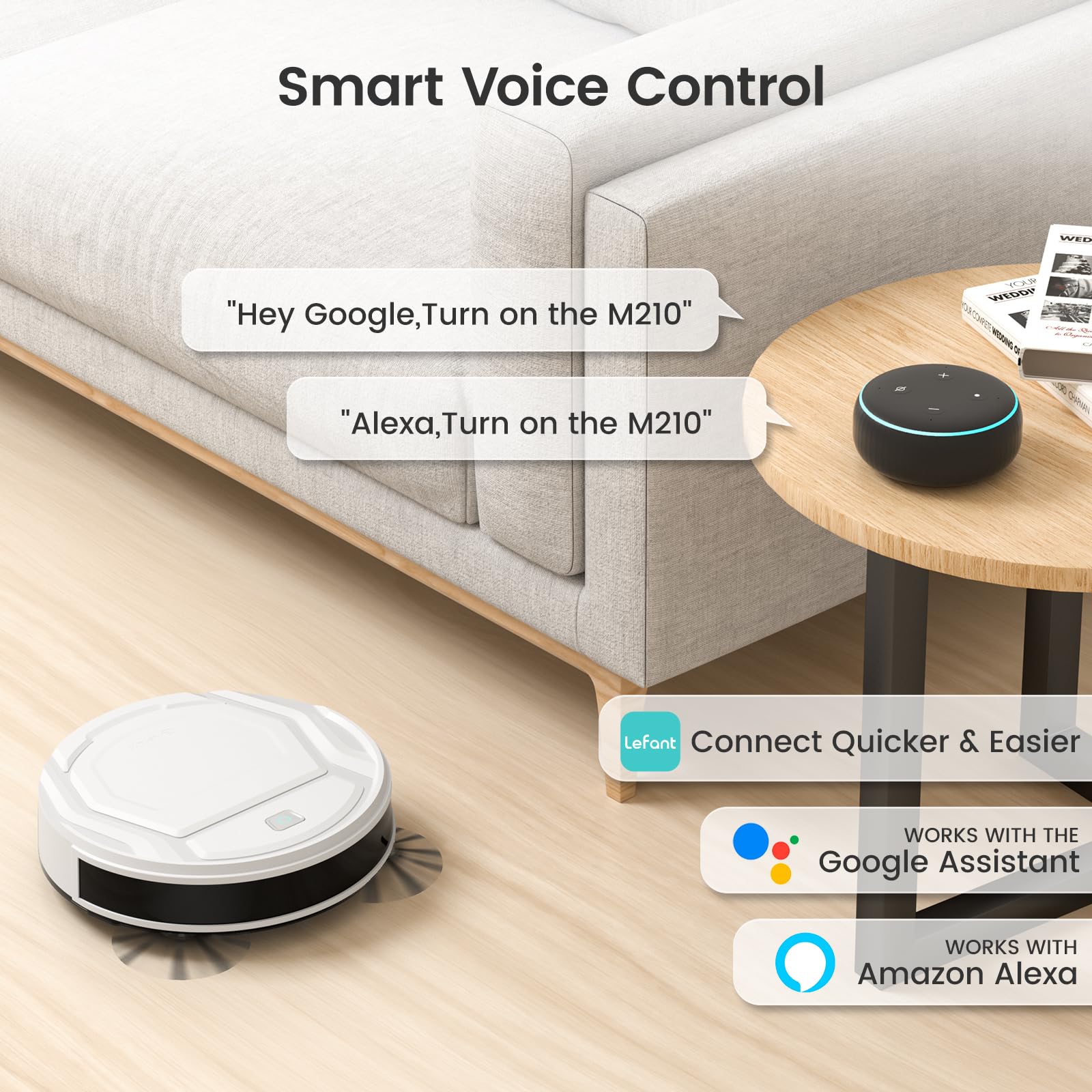 M210 Pro Robot Vacuum with 2200 Pa Powerful Suction