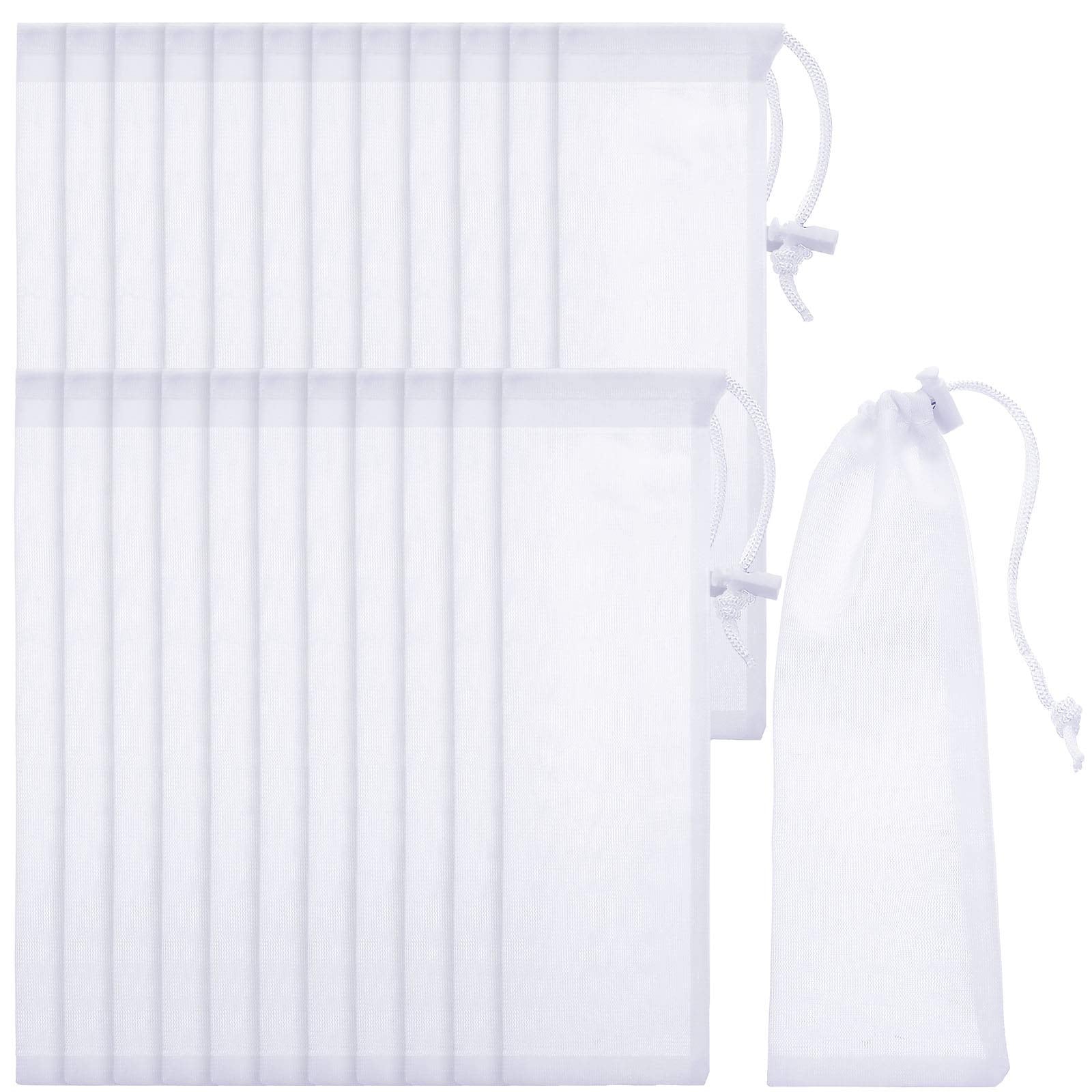 24 Pieces Lint Traps for Washing Machine Drain Hose Nylon Mesh