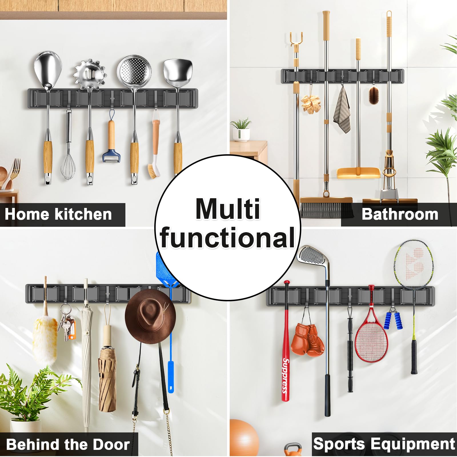 Broom Holder Wall Mount