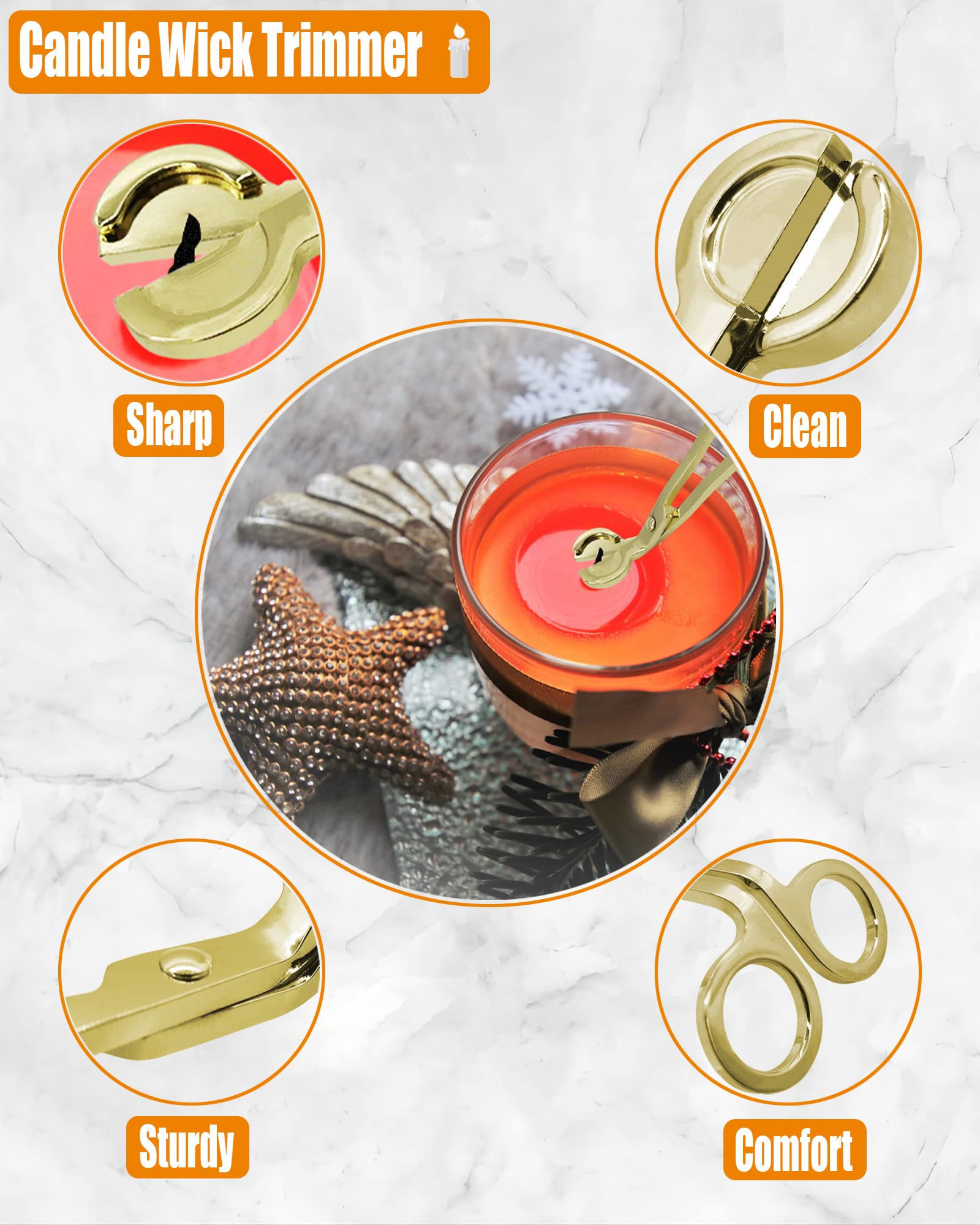 4 in1 Candle Accessory Set with Storage Tray Plate