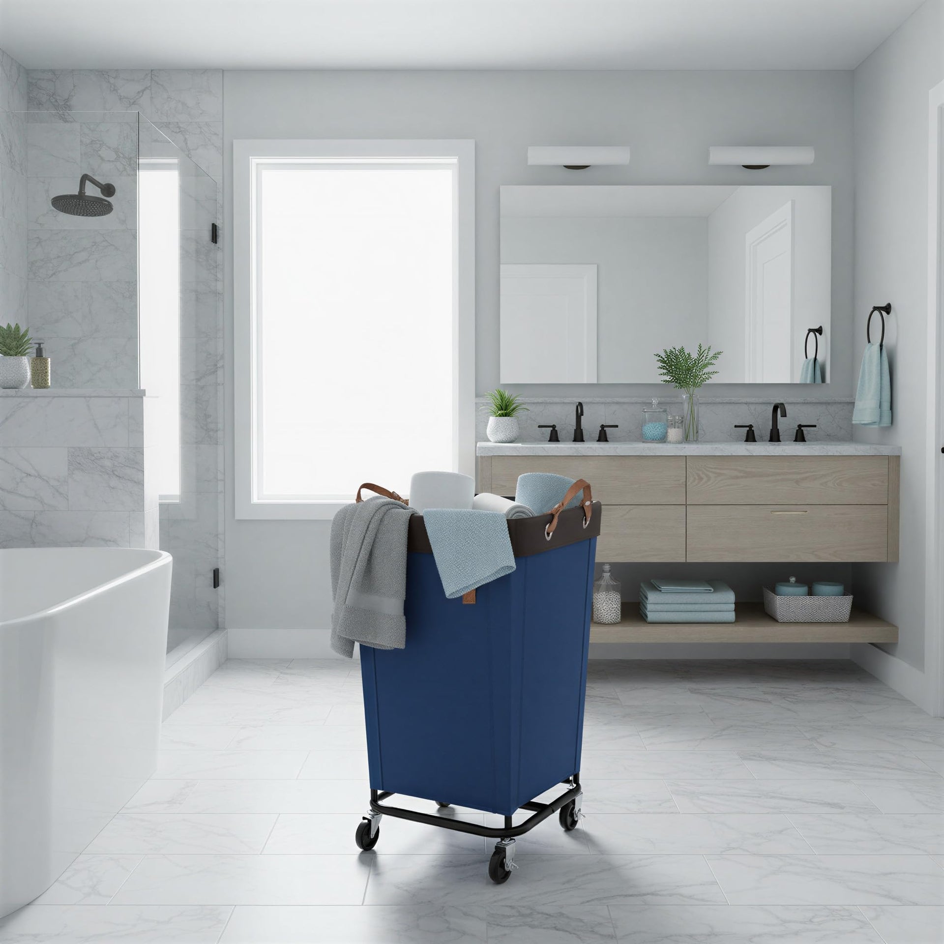 160L Laundry Basket with Wheels