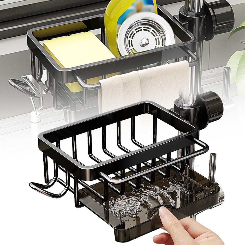 Sink organizer rack for kitchen and bathroom