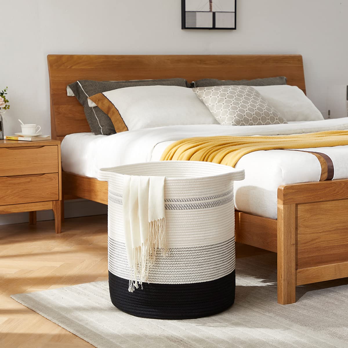 80L Laundry Basket Laundry Hamper Nursery Hamper Gradient Dark