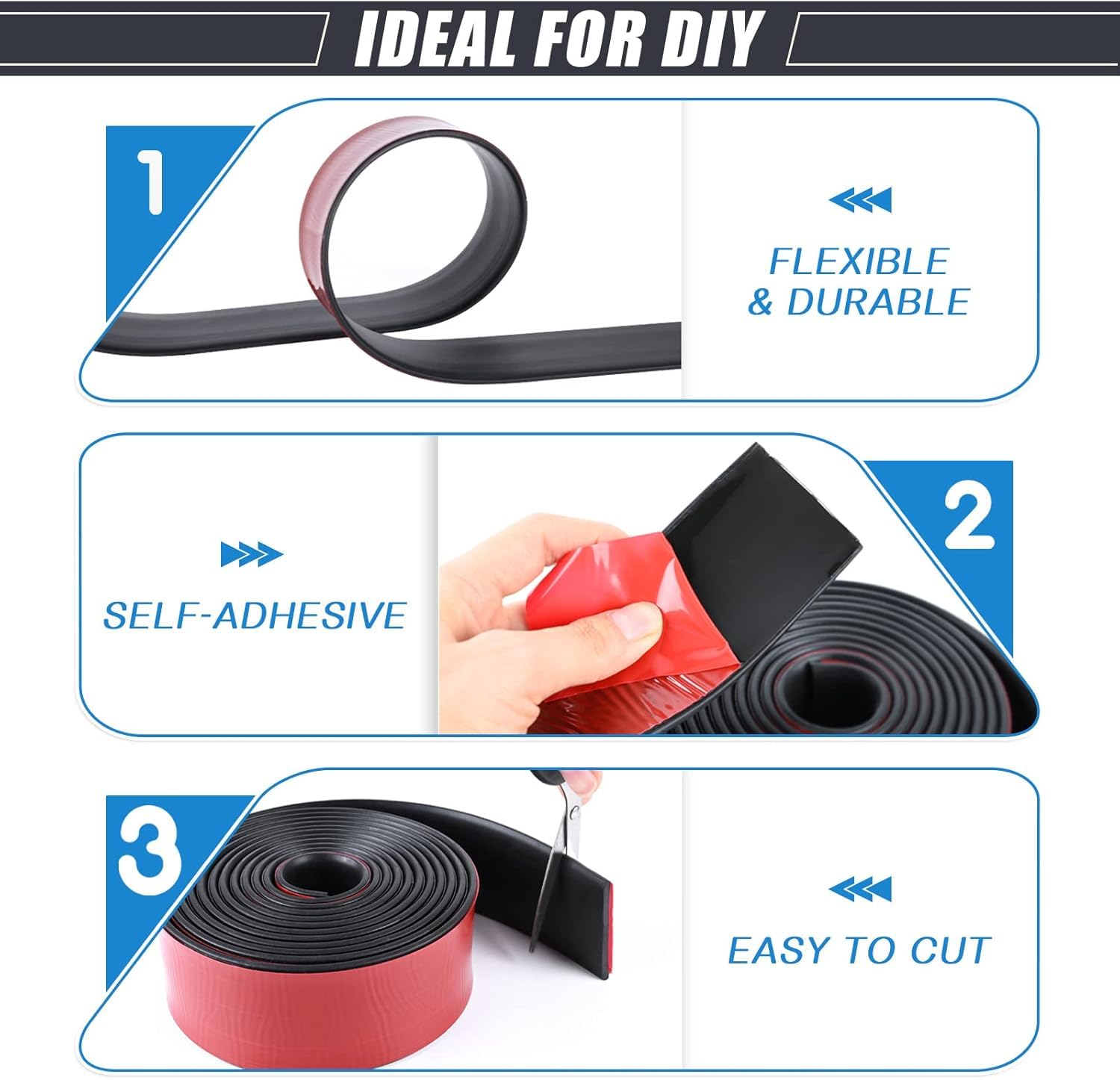 Adhesive Rubber Strips Neoprene Rubber Sheets (20 Sq Ft)