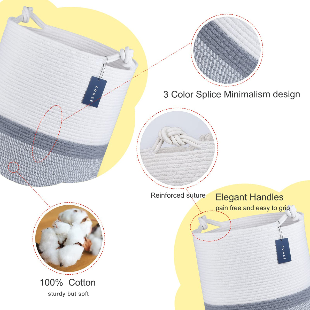 Tall Woven Blanket & Laundry Basket