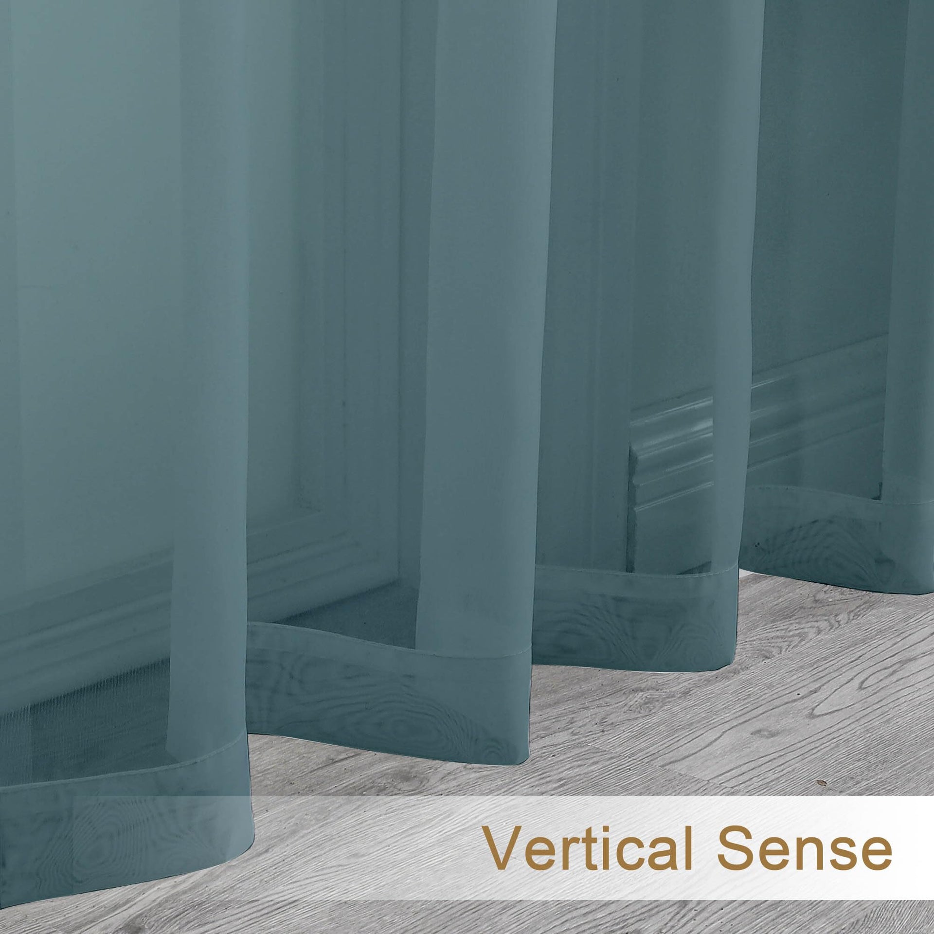 Stone Blue Sheer Valances for Windows (2 Count)