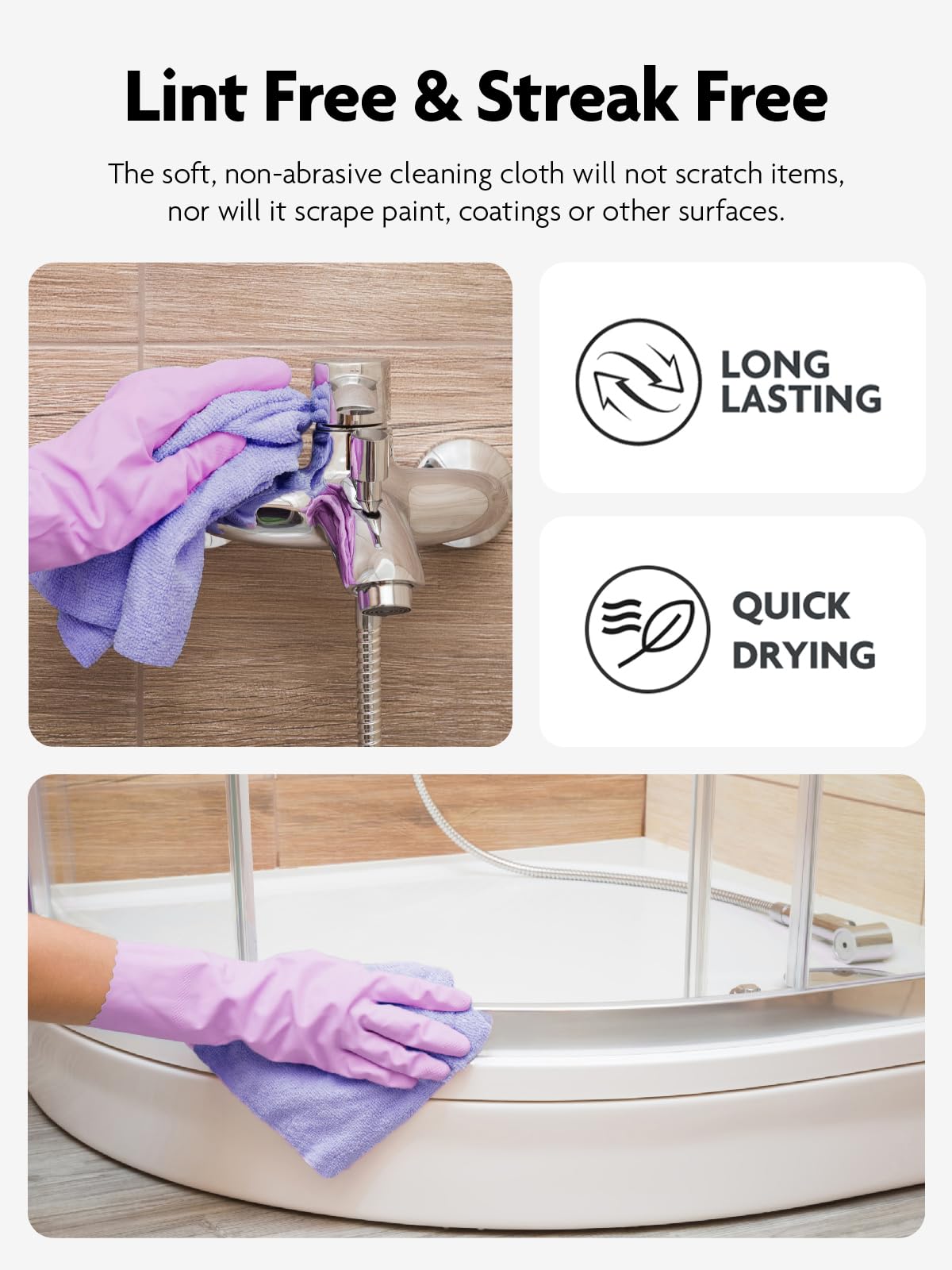 Microfiber Cleaning Cloth Roll (75 Count)