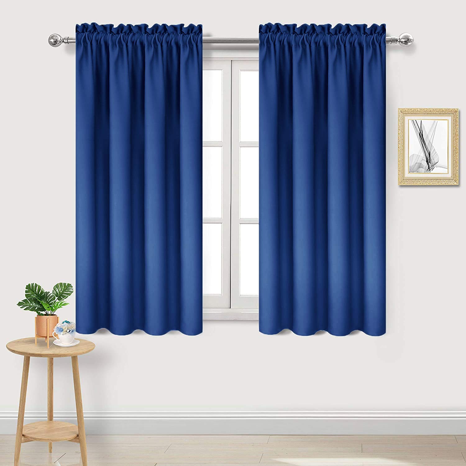 Blackout Curtains for Bedroom Living Room 38 x 45 Inch Long 2 Panels (2 Count)