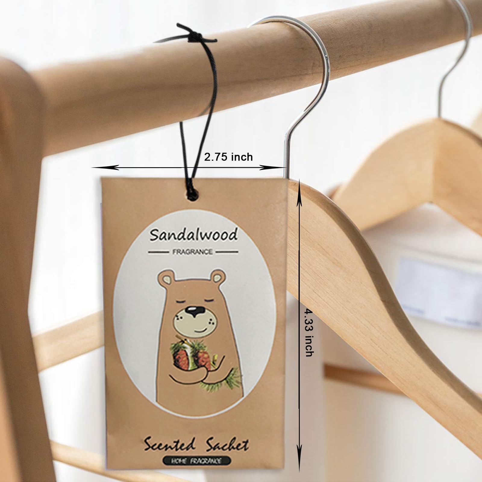 14 Packs Sandalwood Scented Sachets Bag for Drawer and Closet Gift Box (14 Count)